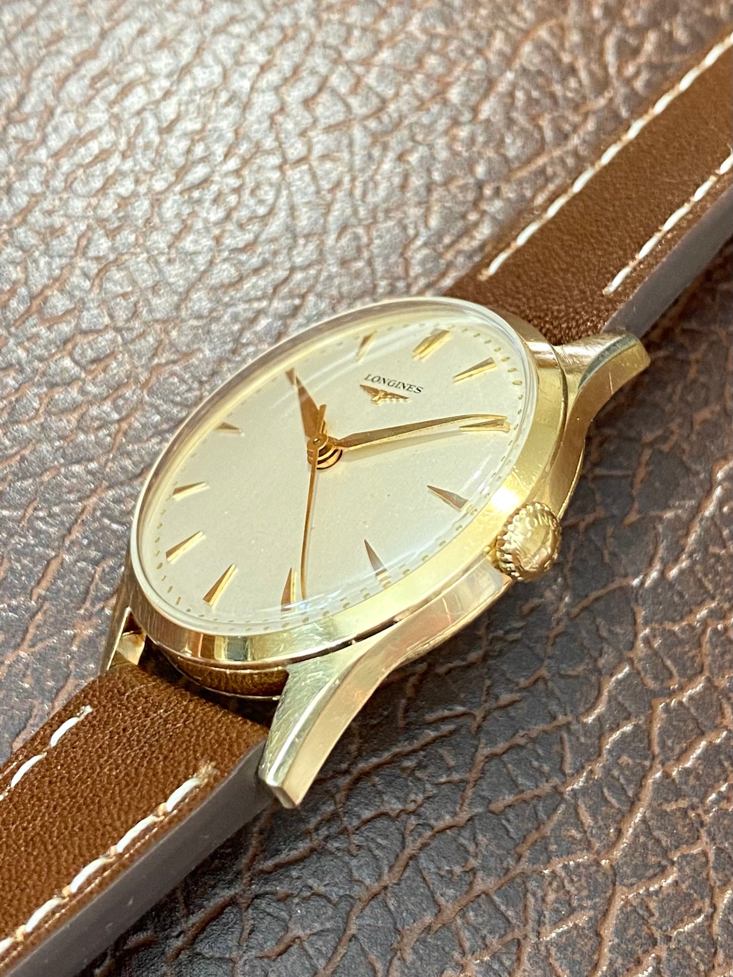 Longines Or Jaune 18k 750/1000 Montre Vintage Mécanique Cal. 23.ZS - 1955