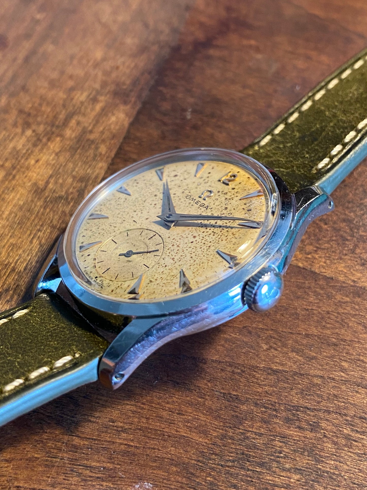Omega 2639 -15 Montre Vintage Mécanique Militaire Style Cal.266 1953
