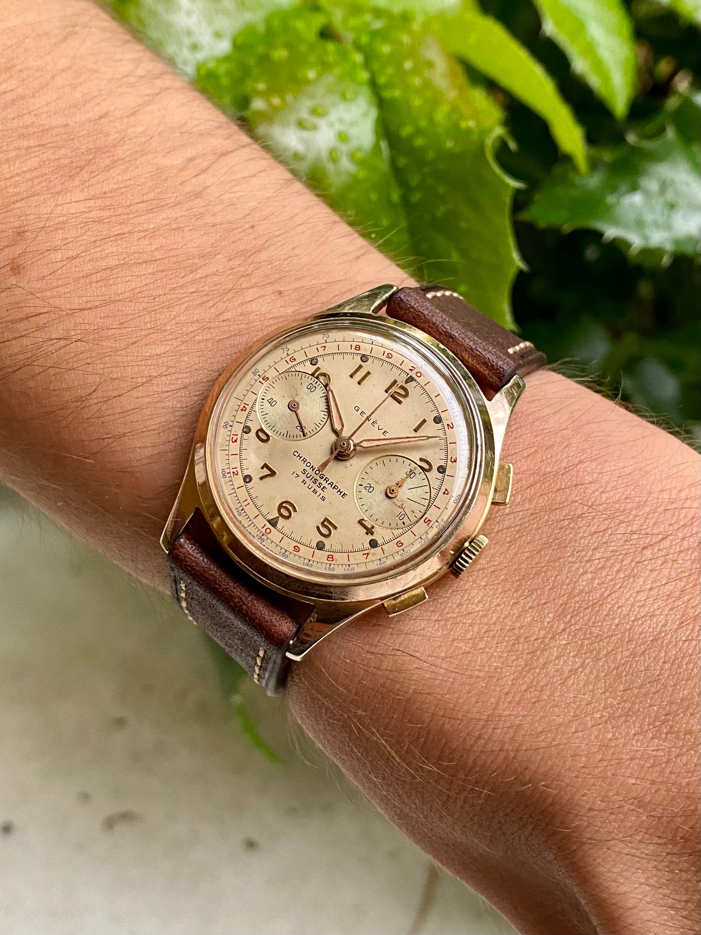Chronographe Suisse - Genève - Montre Vintage Mécanique Landeron 149 - 1950