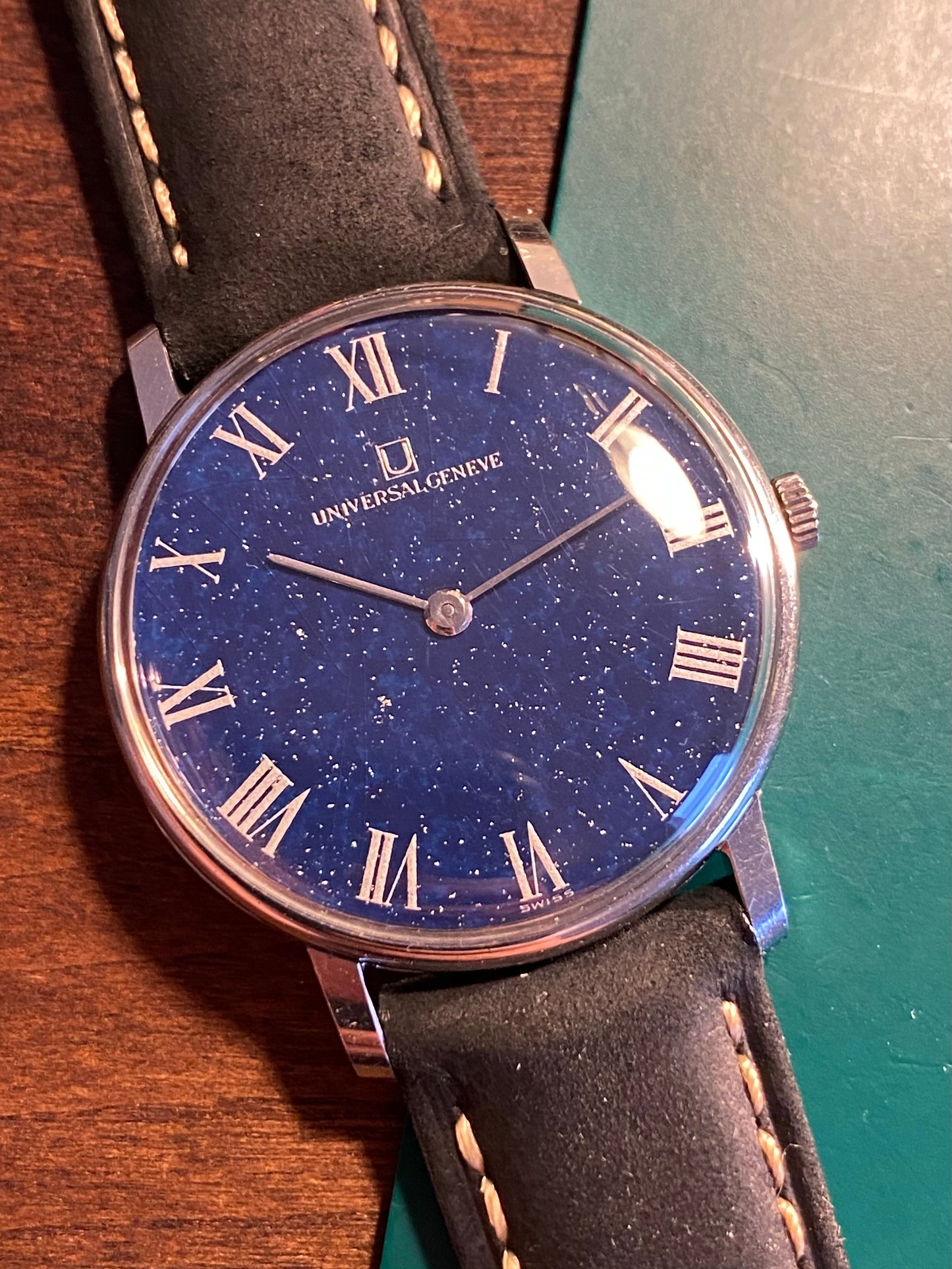 Universal Genève Lapis Lazuli Cal.42 Montre Vintage Mécanique 1960