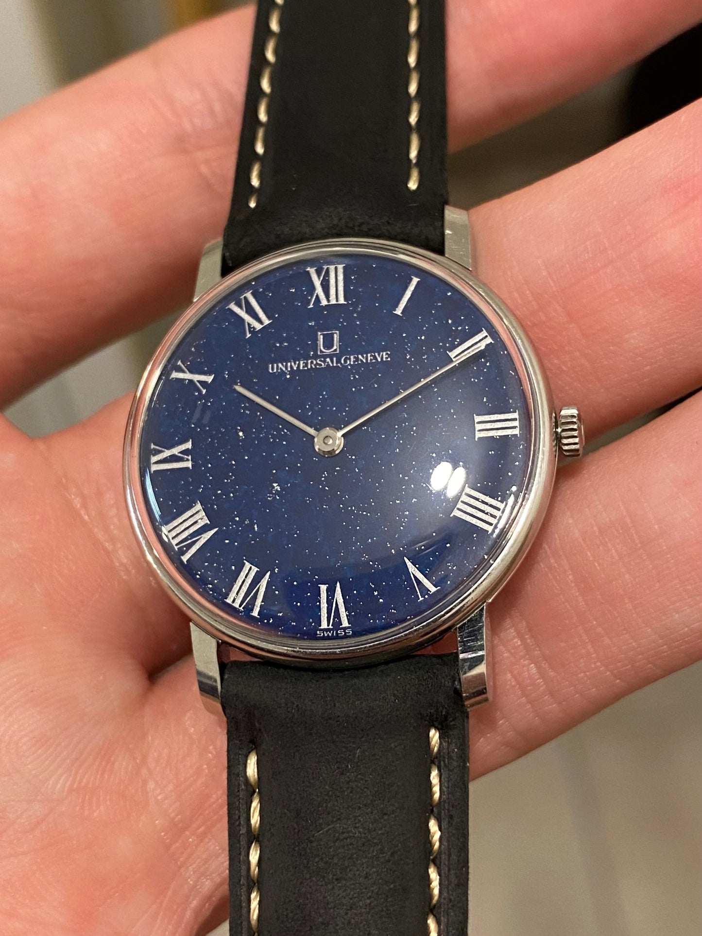 Universal Genève Lapis Lazuli Cal.42 Montre Vintage Mécanique 1960