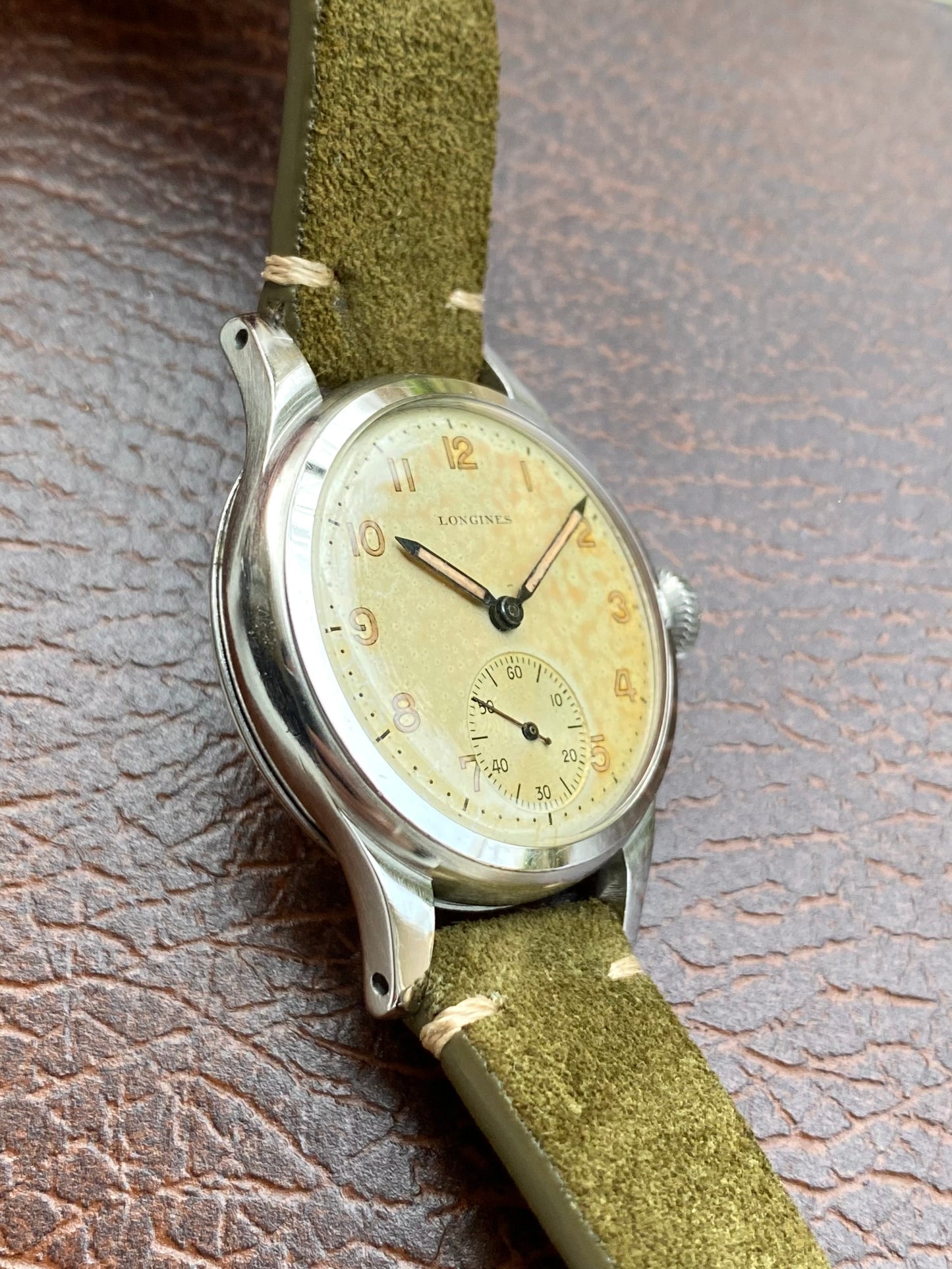 Longines 12.68z Ref.23439 Montre Vintage Militaire "Sei Tacche" Mécanique Acier 1947