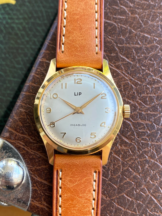 LIP France R23 Montre Vintage Mécanique Plaqué Or 1960
