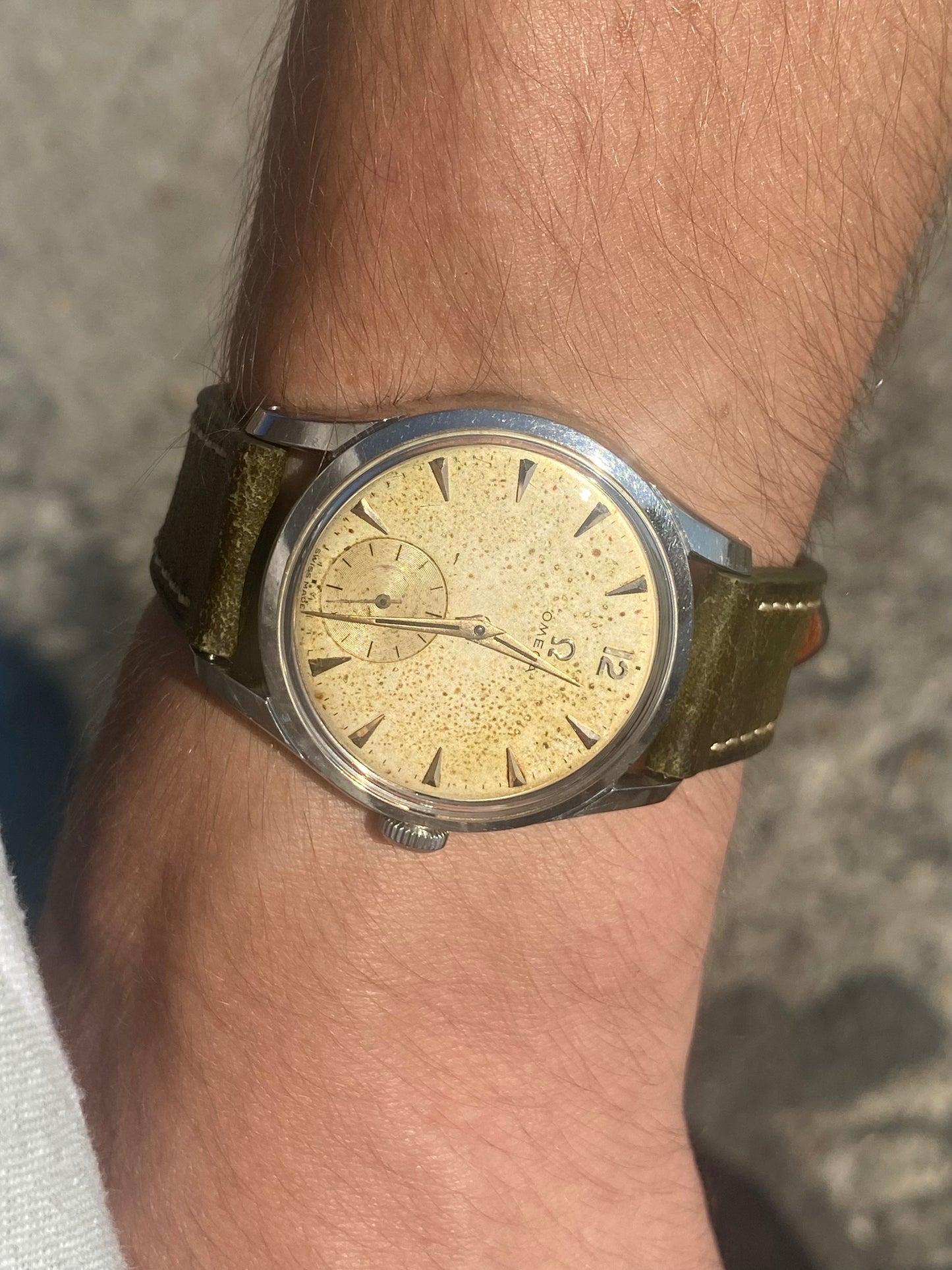 Omega 2639 -15 Montre Vintage Mécanique Militaire Style Cal.266 1953