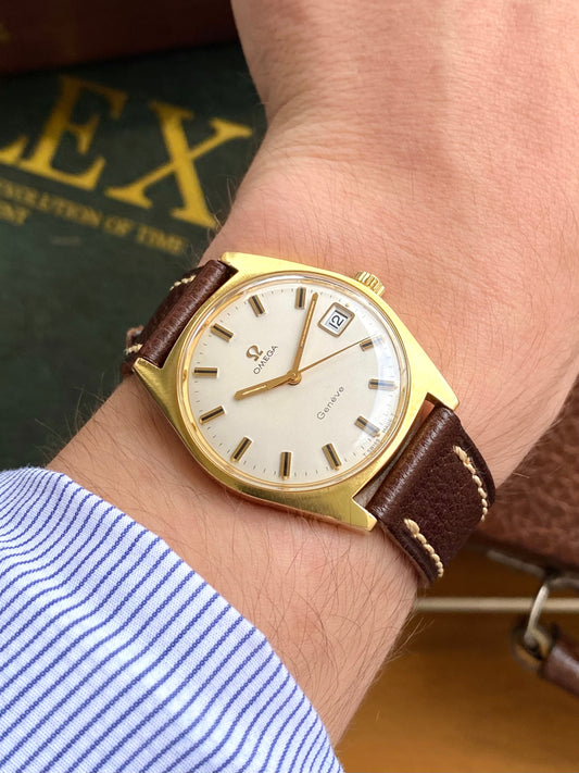 Omega Genève Plaqué Or - Cal. 613 Ref. 136.041 Montre Vintage Mécanique 1968