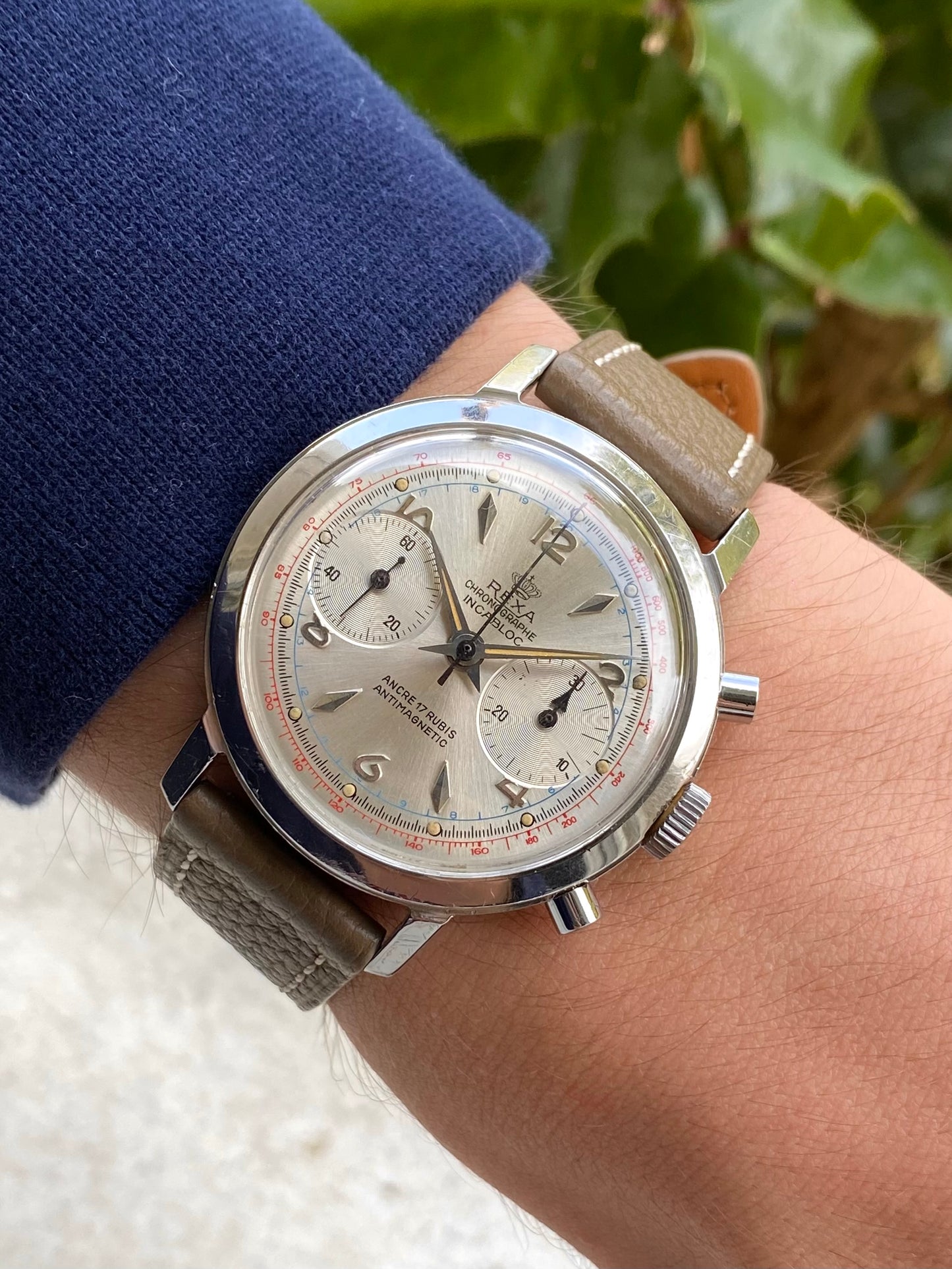 Rexa Chronographe Montre Française Vintage Landeron 248 Mécanique - 1960