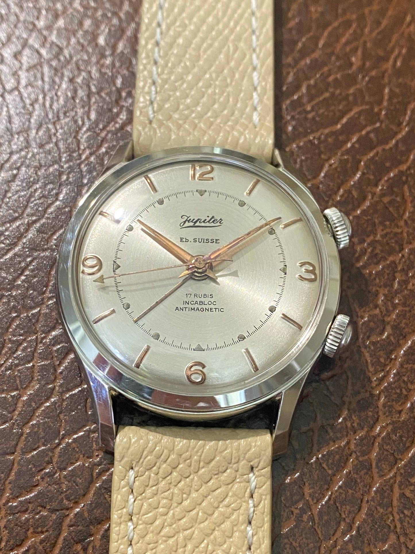 Jupiter Montre Ébauche Suisse Sonnerie Alarm AS.1475 Vintage Mécanique 1960