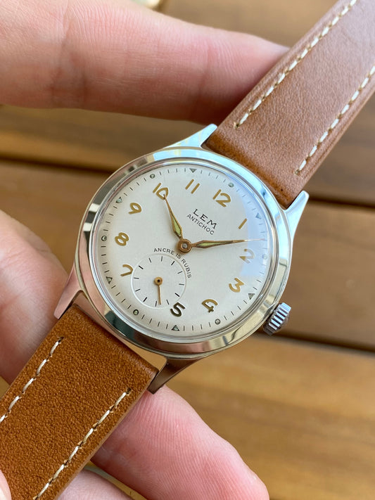 LEM Montre Vintage Mécanique Suisse en Acier - 1960