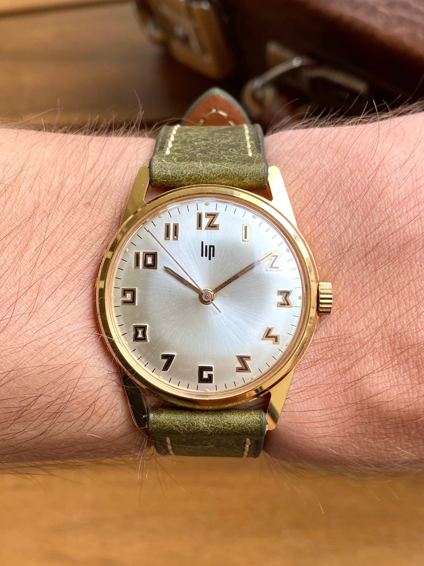 LIP Montre Française Vintage Mécanique RSC.553 Plaqué Or 1960