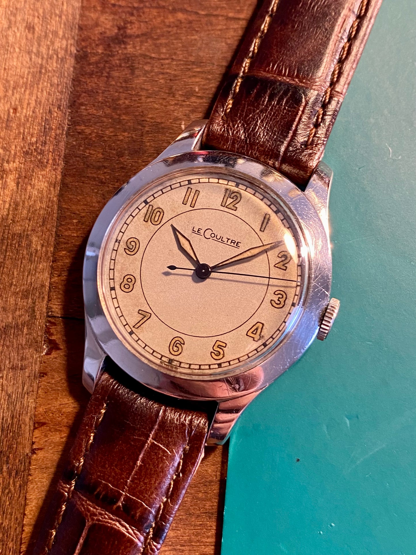 LeCoultre Militaire Montre Vintage Cal.450c Mécanique - Aiguilles Losange - 1940