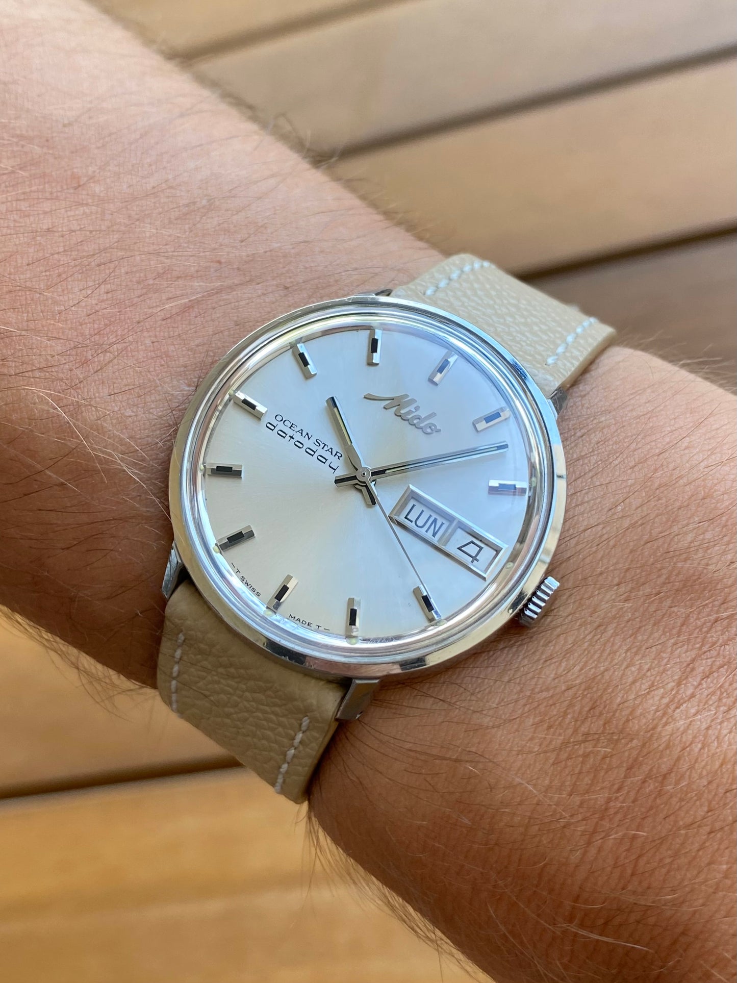 Mido OceanStar DateDay Automatic - Montre Vintage Suisse Mécanique 1147OCD - 1970 + Écrin