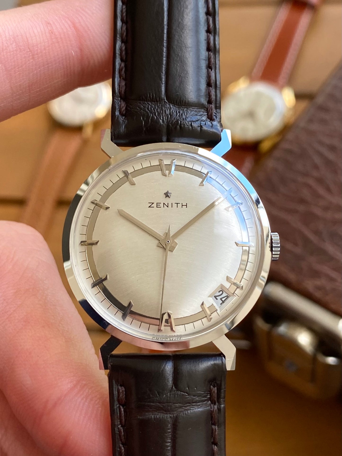 Zenith NOS Neuve De Stock Cal.2532 Spyder Lugs - Montre Vintage Mécanique 1960