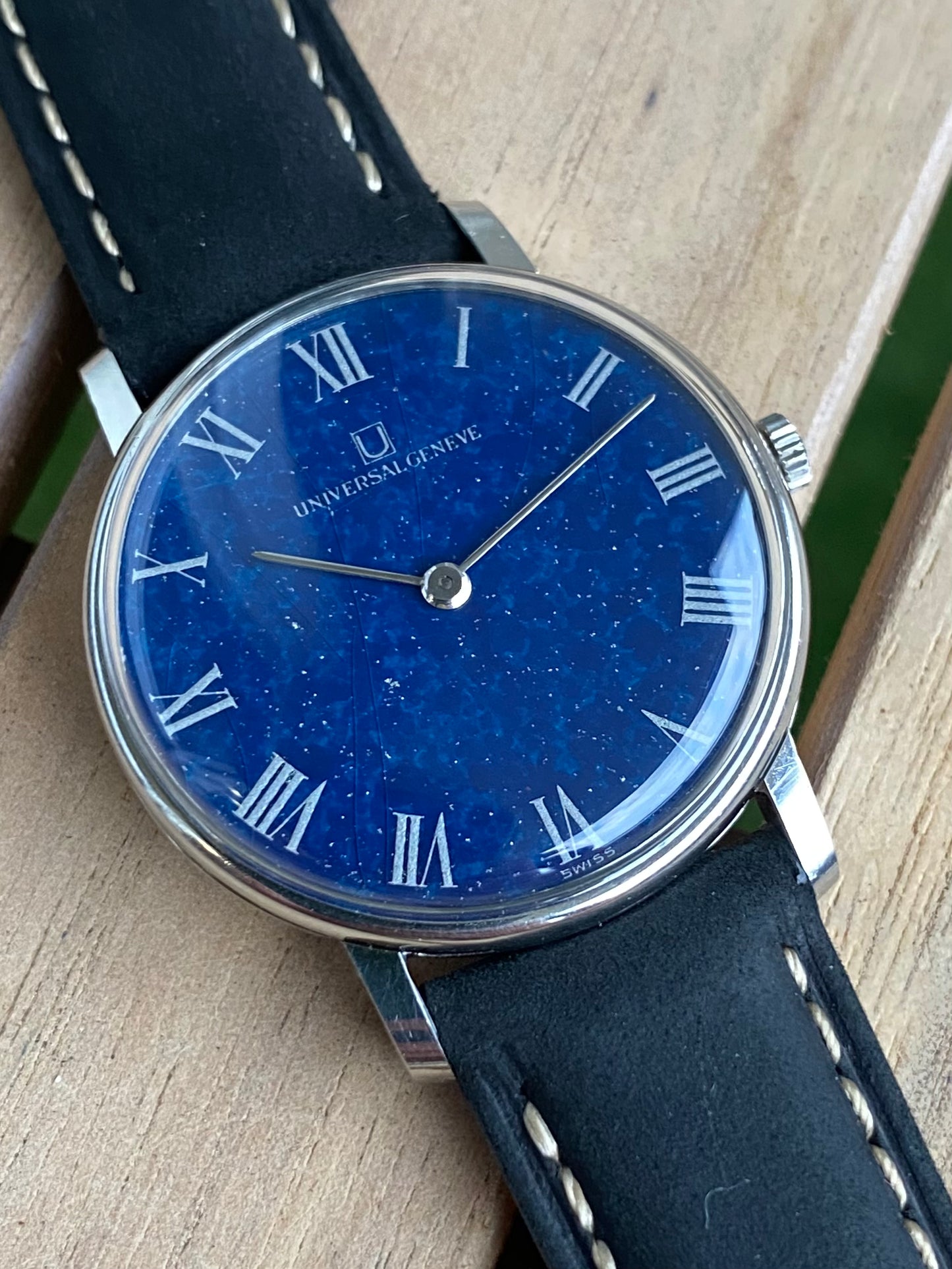 Universal Genève Lapis Lazuli Cal.42 Montre Vintage Mécanique 1960