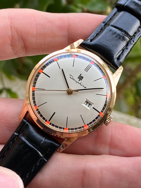LIP Dauphine Rallye Montre Vintage Mécanique Plaqué Or R558 - 1960