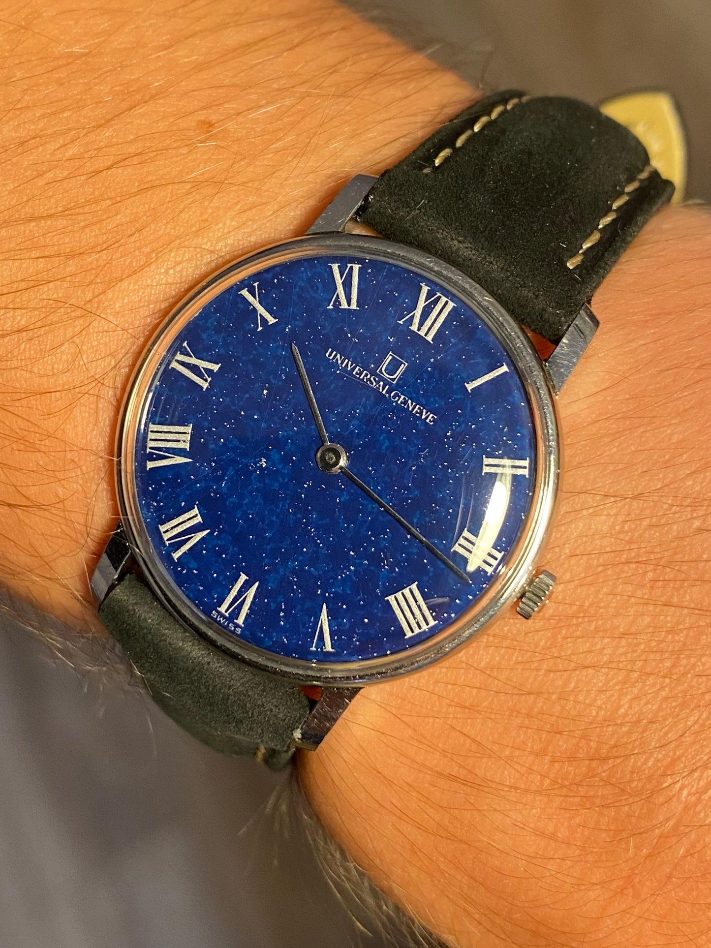 Universal Genève Lapis Lazuli Cal.42 Montre Vintage Mécanique 1960