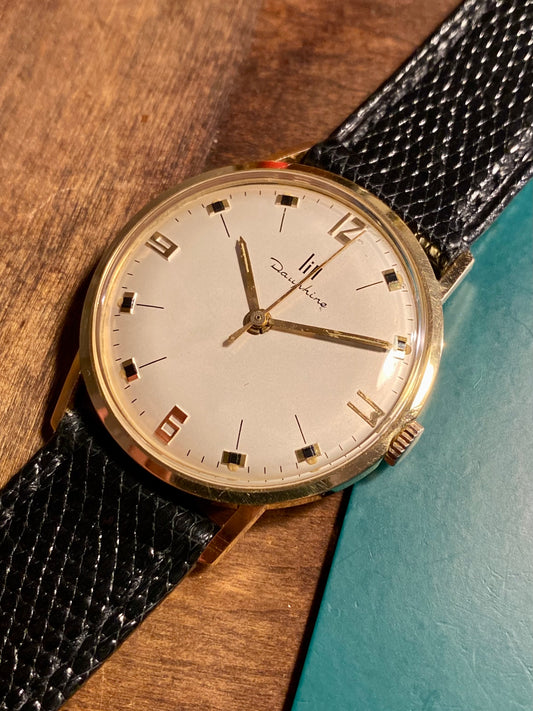 LIP Dauphine Or Jaune 18k 750/1000 Montre Vintage R016 Mécanique 1960