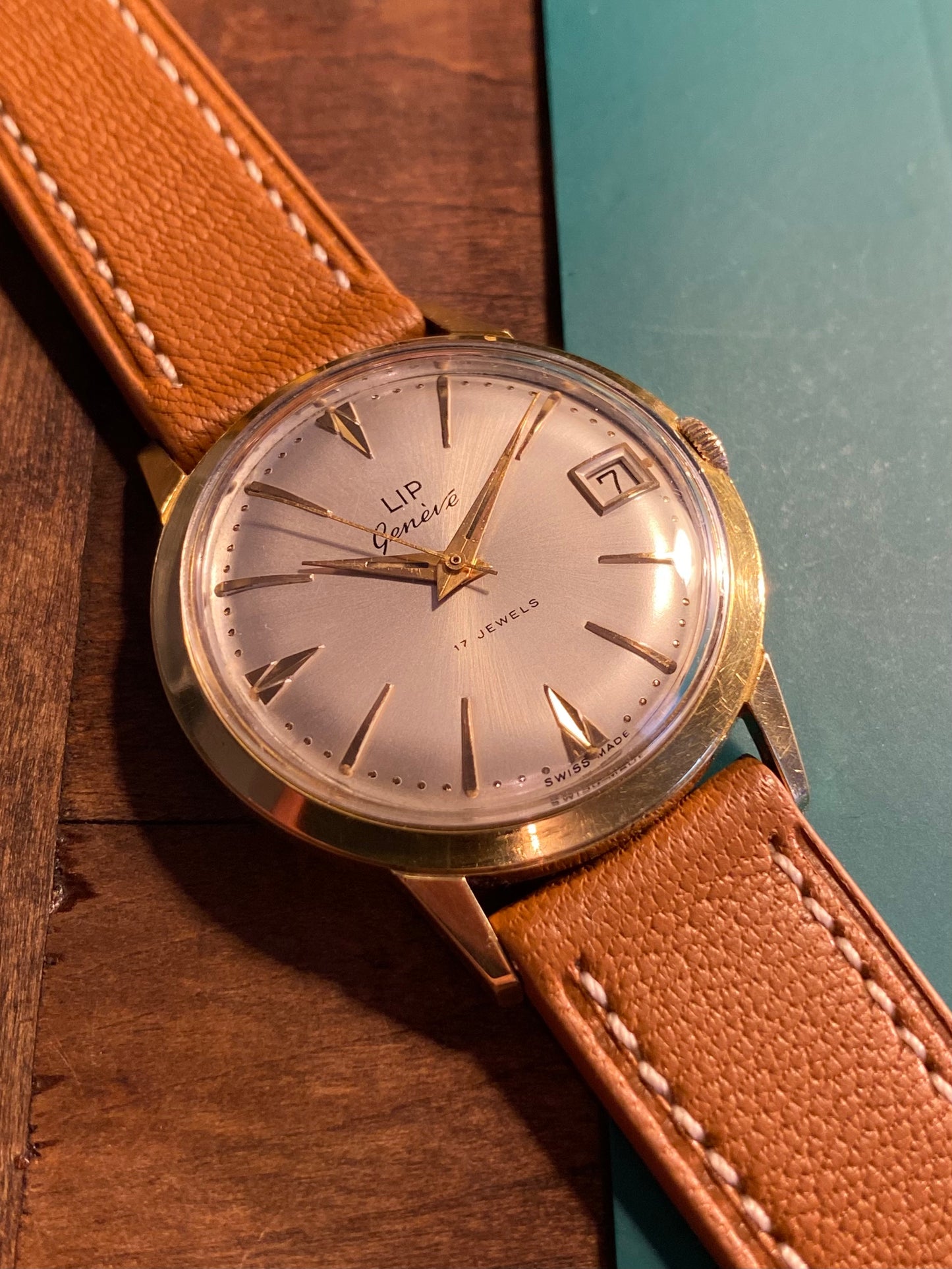 LIP Genève Date Montre Vintage Mécanique 1960