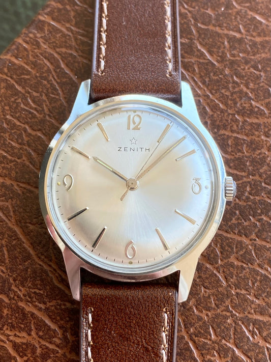 Zenith Montre Vintage Mécanique Cal.2542 Acier 1960