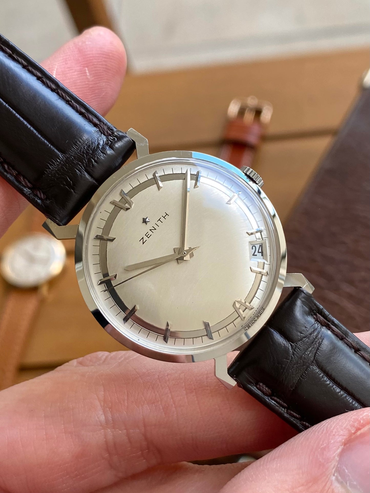 Zenith NOS Neuve De Stock Cal.2532 Spyder Lugs - Montre Vintage Mécanique 1960
