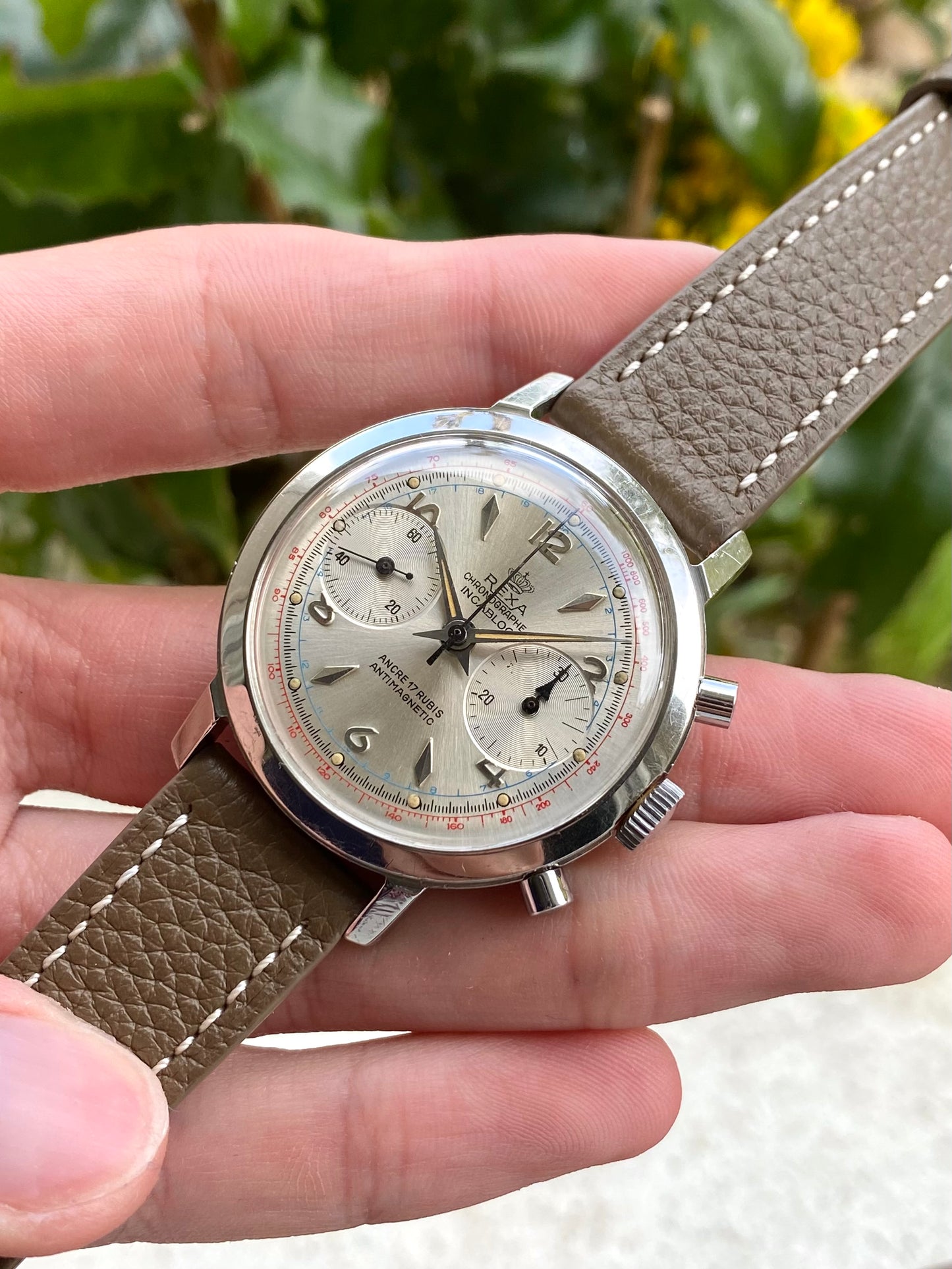 Rexa Chronographe Montre Française Vintage Landeron 248 Mécanique - 1960