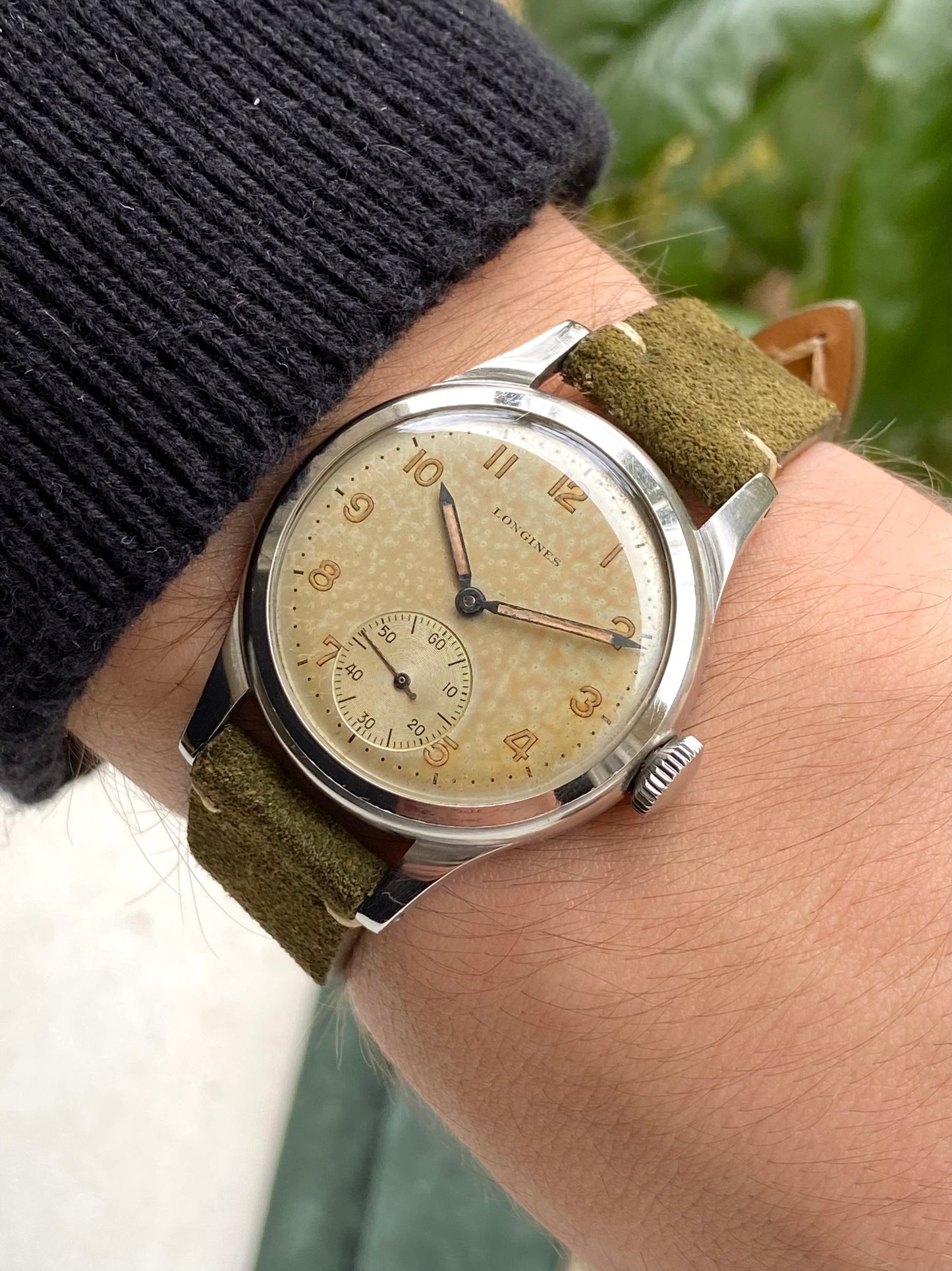 Longines 12.68z Ref.23439 Montre Vintage Militaire "Sei Tacche" Mécanique Acier 1947