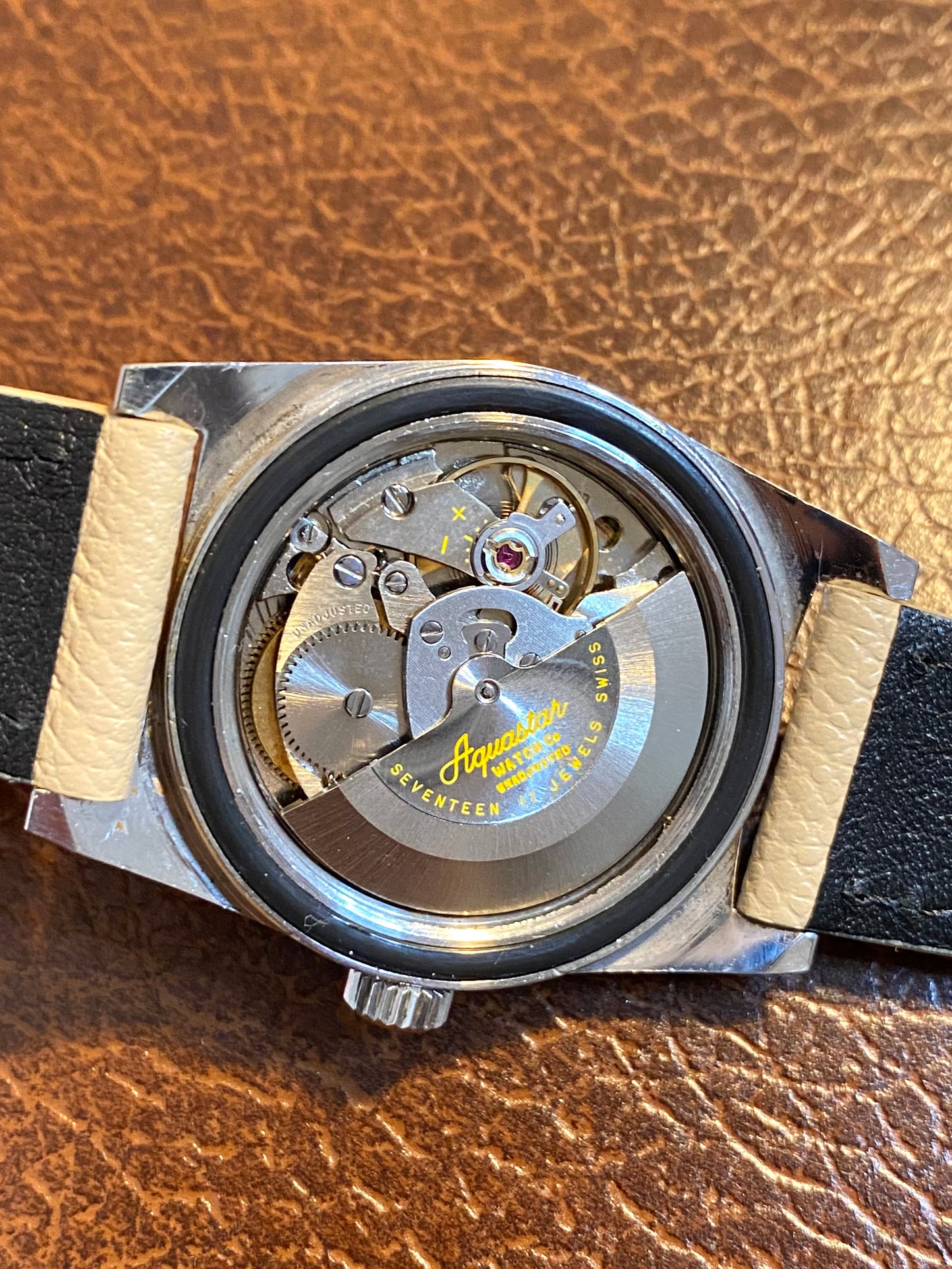 Aquastar Genève Grand Air 1713 Montre Vintage Automatique De Plongée Diver AS1712/13 - 1960