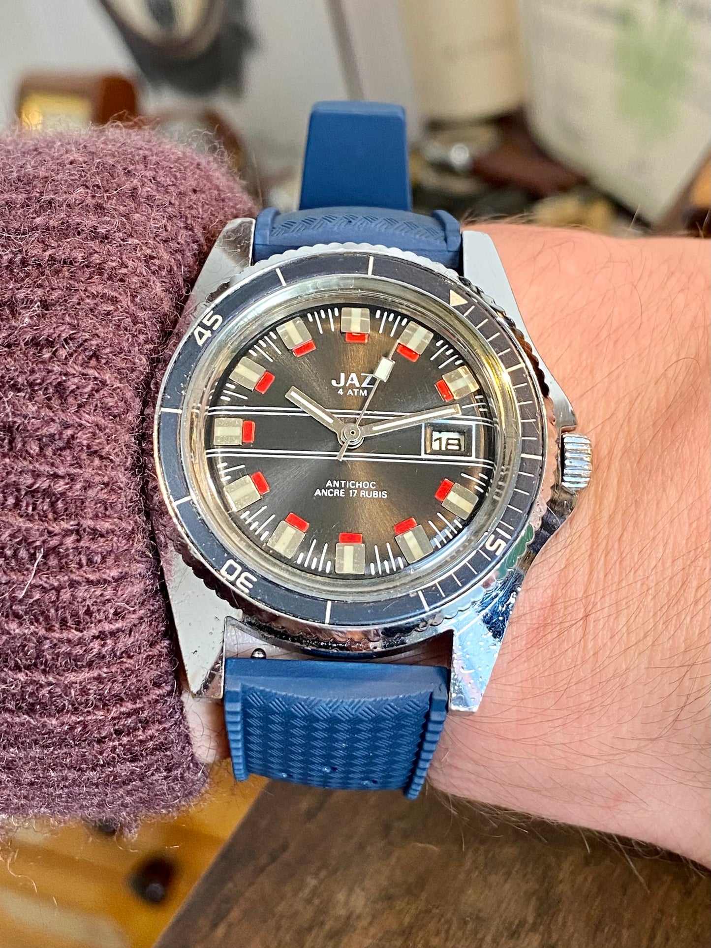 JAZ Montre Vintage De Plongée Mécanique 1970