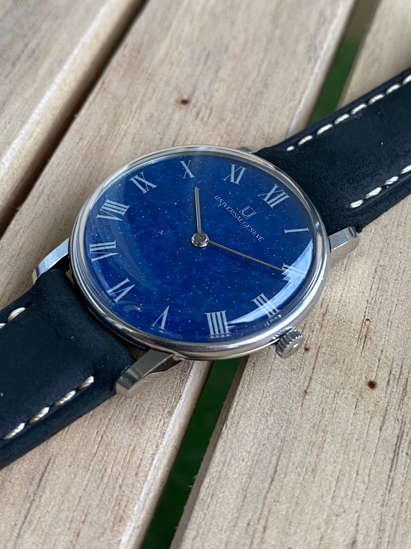 Universal Genève Lapis Lazuli Cal.42 Montre Vintage Mécanique 1960