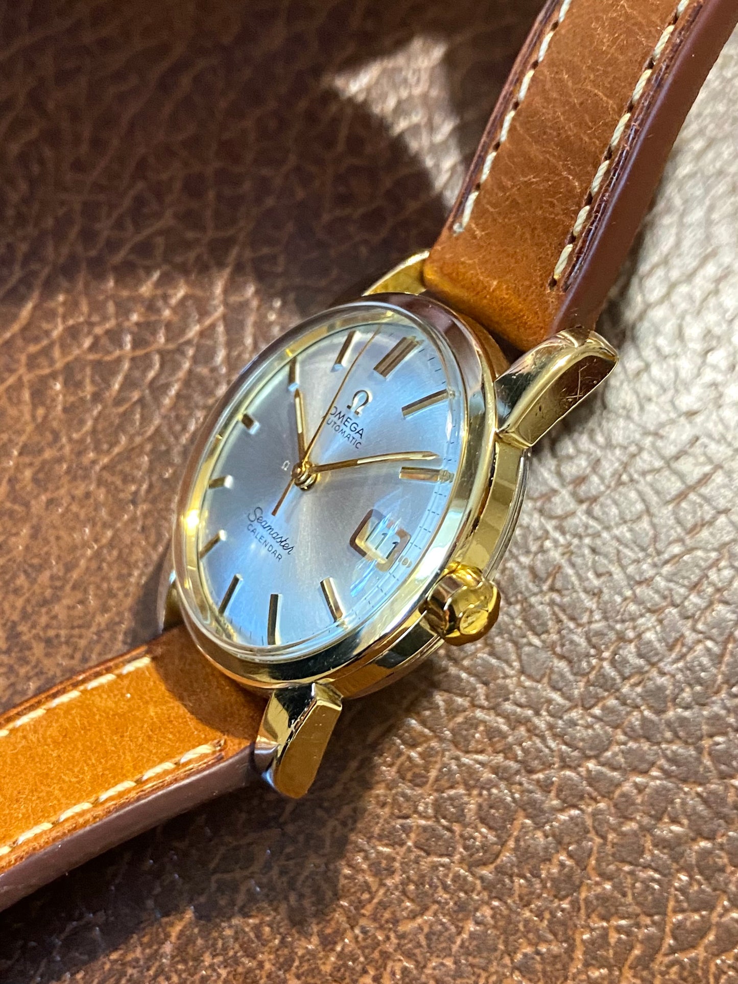 Omega Seamaster Calendar Automatic - Cal.503 Ref.2849 Montre Vintage Mécanique Plaqué Or