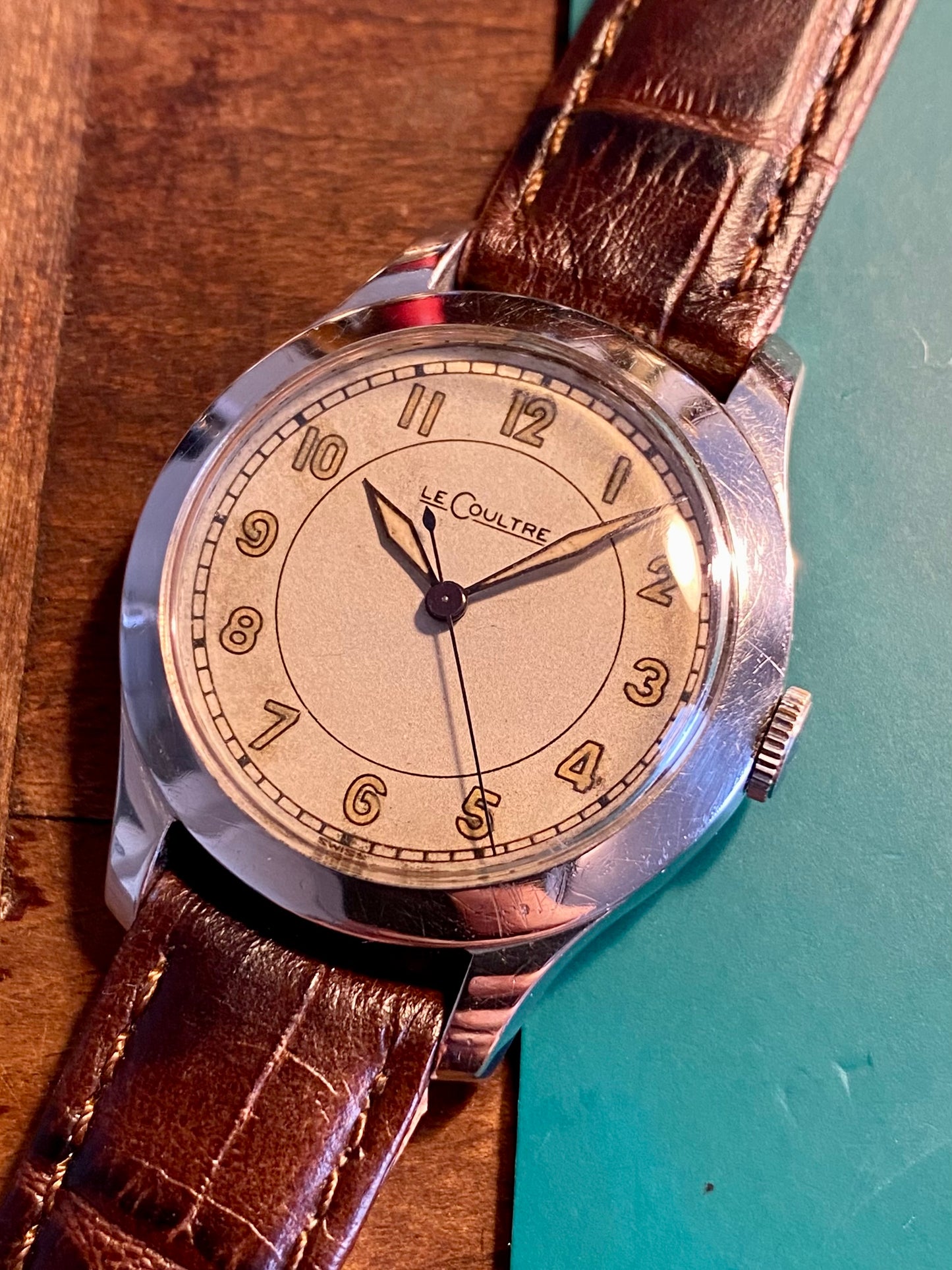 LeCoultre Militaire Montre Vintage Cal.450c Mécanique - Aiguilles Losange - 1940