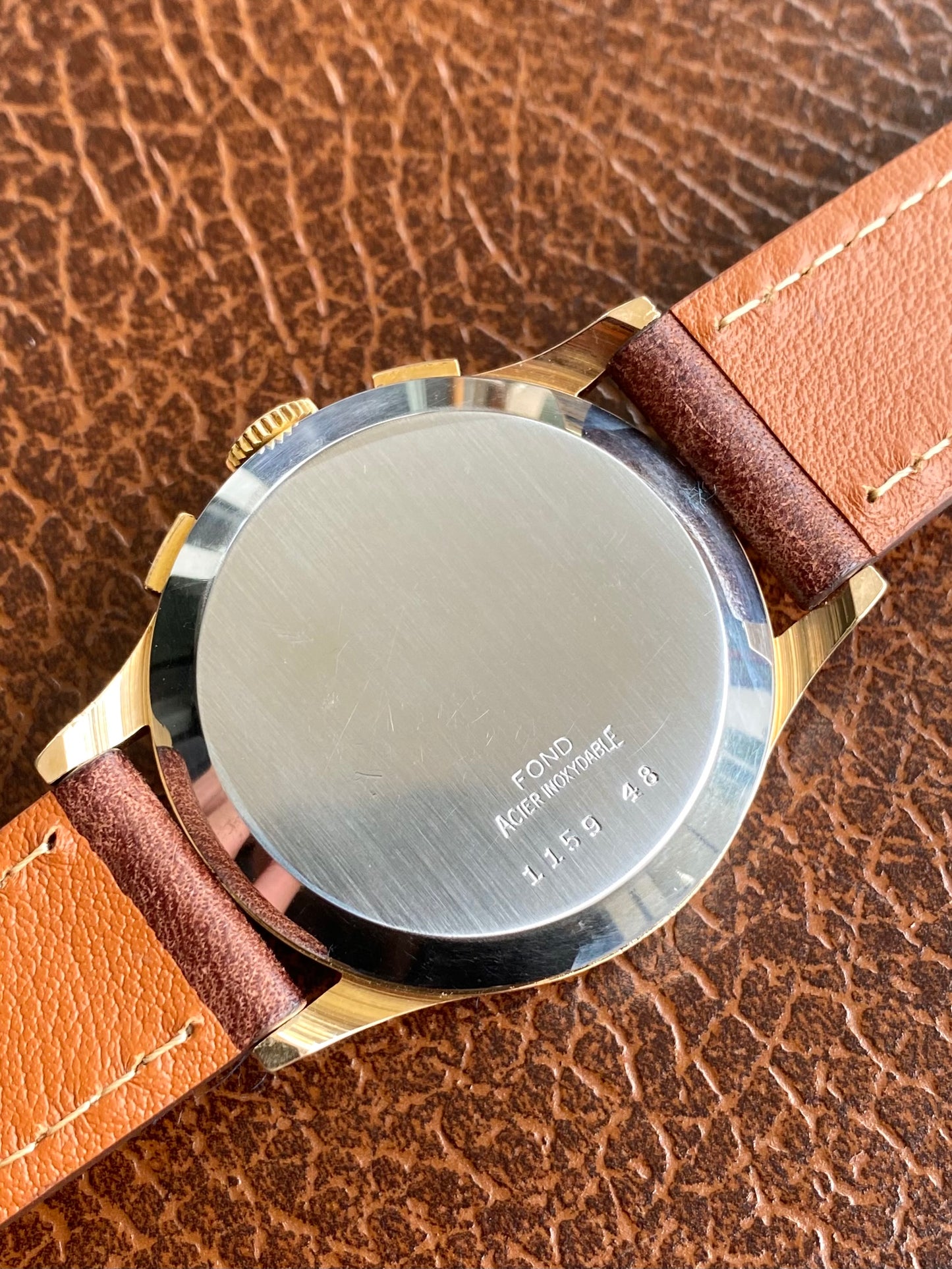 Thisy Montre Chronographe Suisse Plaqué Or Vintage Landeron 248 - 1960