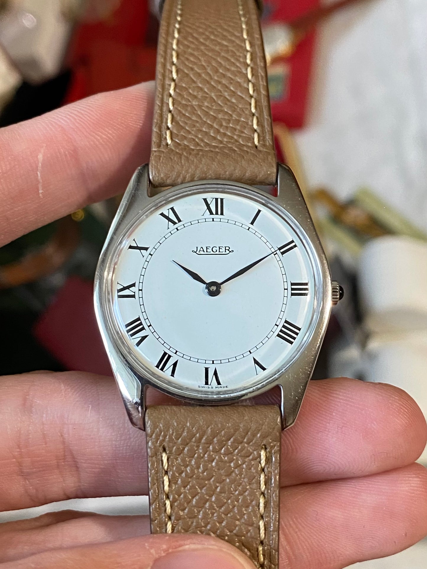 Jaeger Extra Fine Montre Vintage Mécanique Slim Mécanique Peseux 7001 - 1960