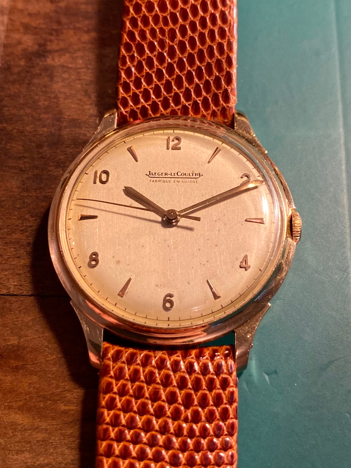 Jaeger-LeCoultre Fab. Suisse Or Jaune 18k 750/1000 Montre Vintage Mécanique Cal. P800/G 1950