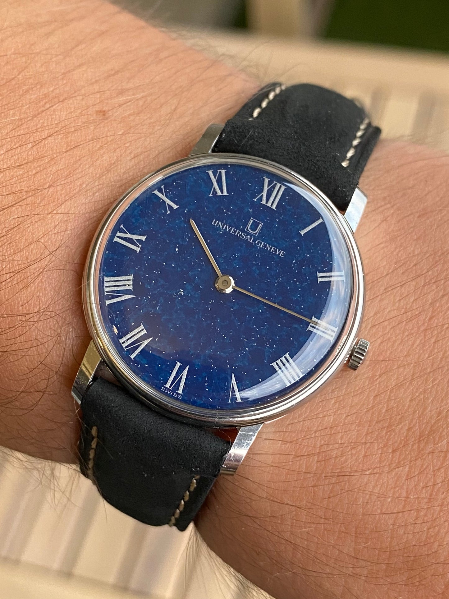 Universal Genève Lapis Lazuli Cal.42 Montre Vintage Mécanique 1960