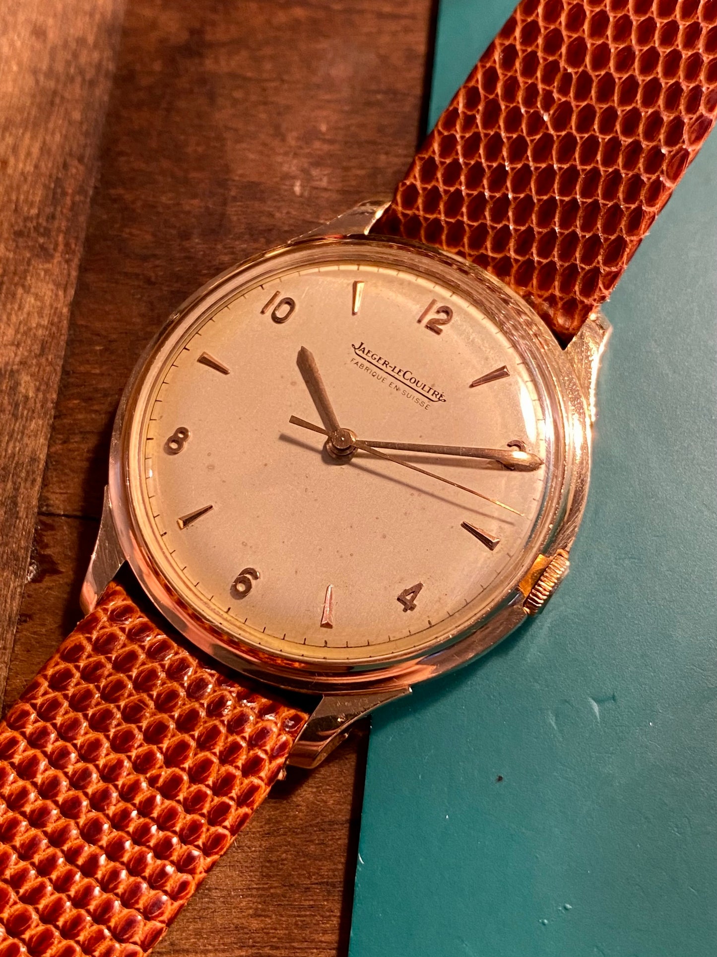 Jaeger-LeCoultre Fab. Suisse Or Jaune 18k 750/1000 Montre Vintage Mécanique Cal. P800/G 1950
