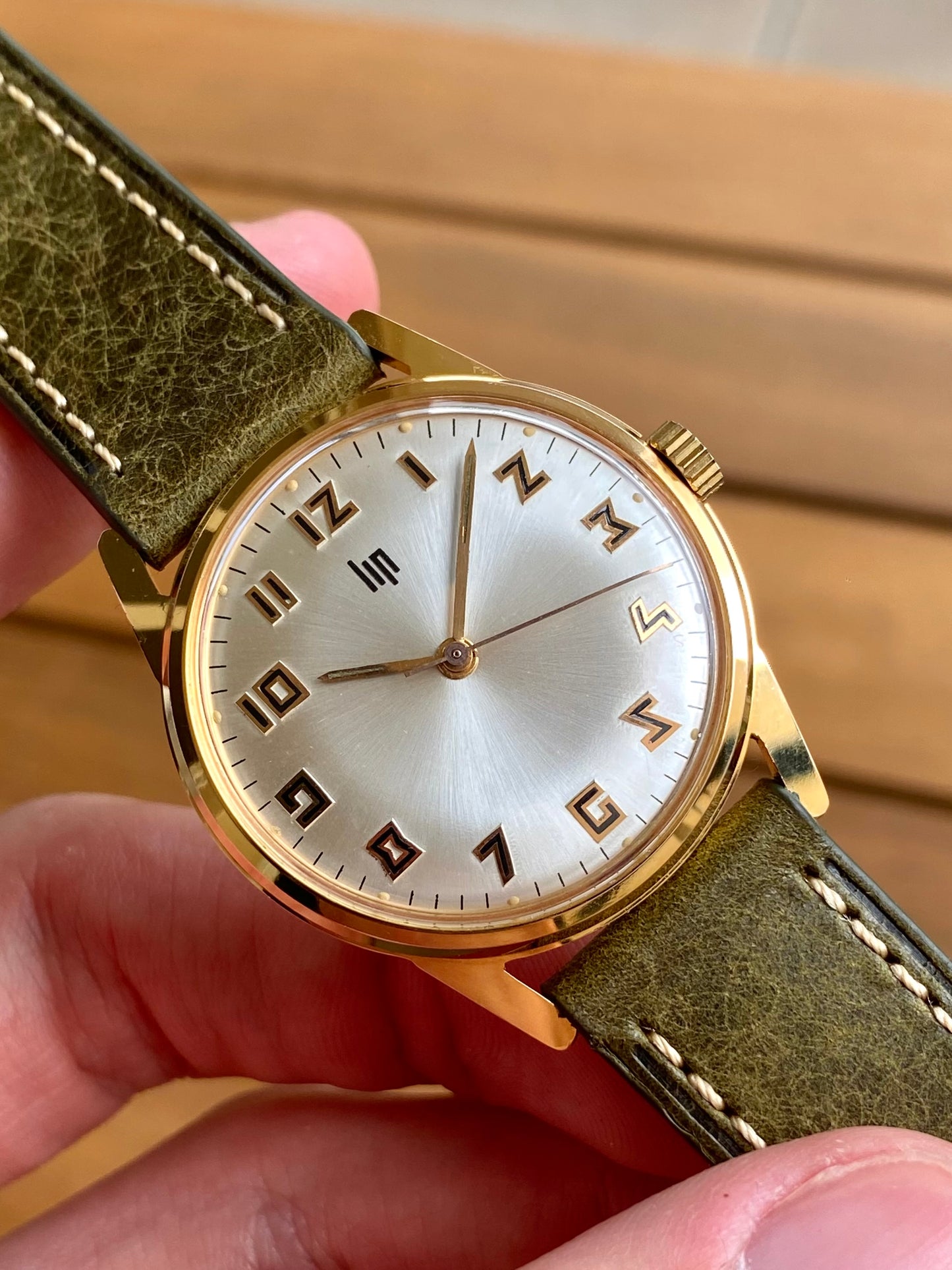 LIP Montre Française Vintage Mécanique RSC.553 Plaqué Or 1960