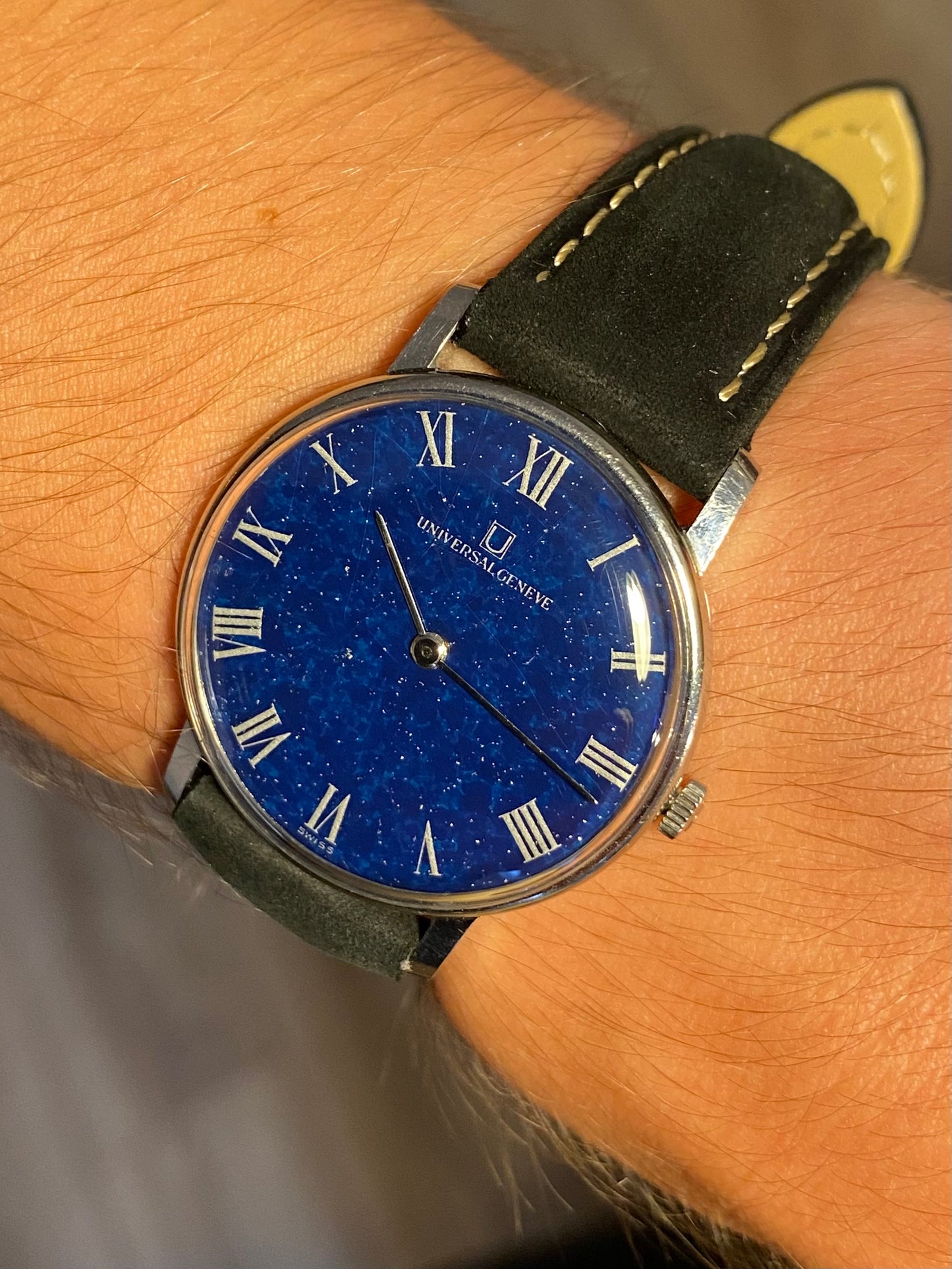 Universal Genève Lapis Lazuli Cal.42 Montre Vintage Mécanique 1960