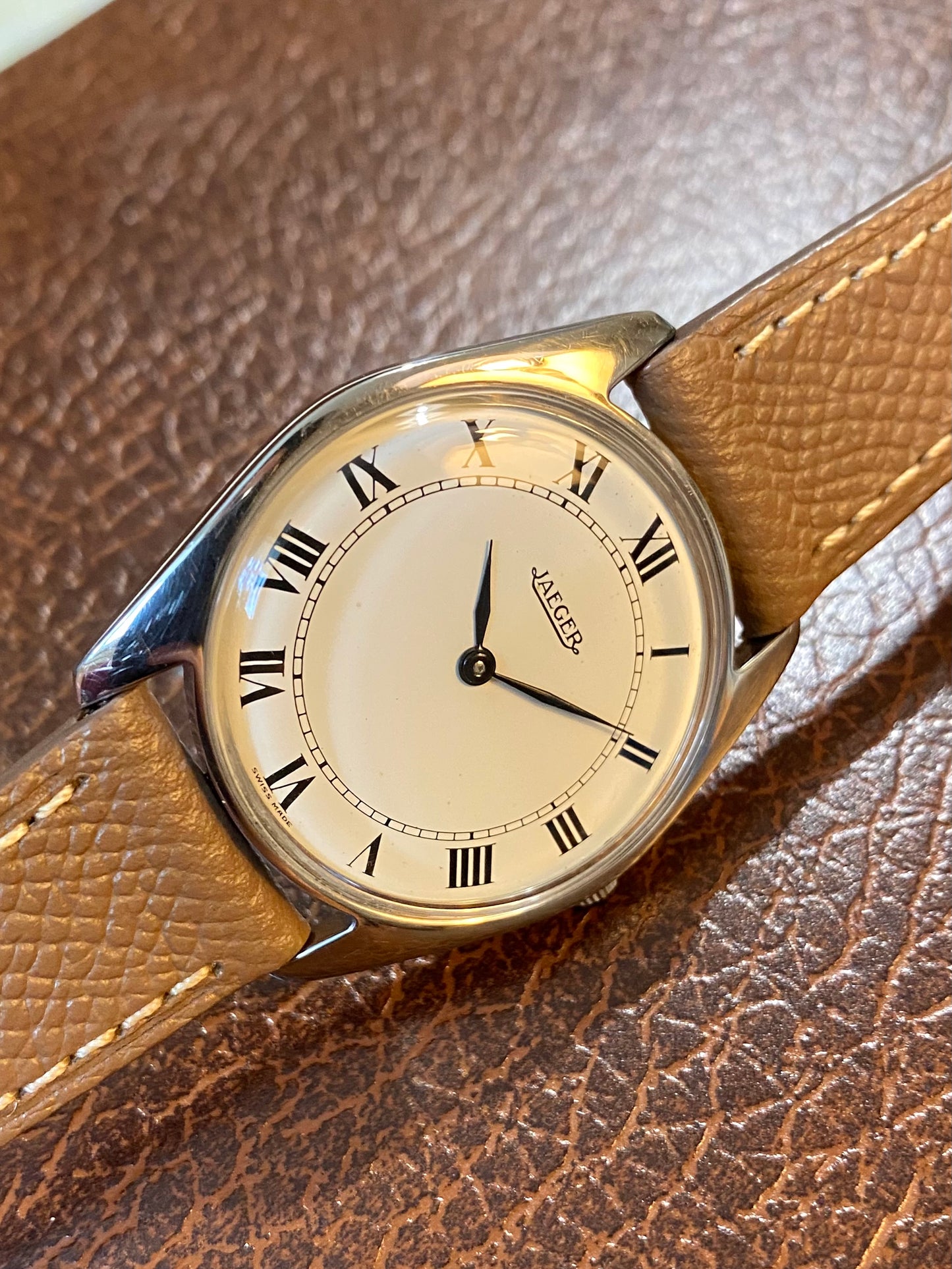 Jaeger Extra Fine Montre Vintage Mécanique Slim Mécanique Peseux 7001 - 1960