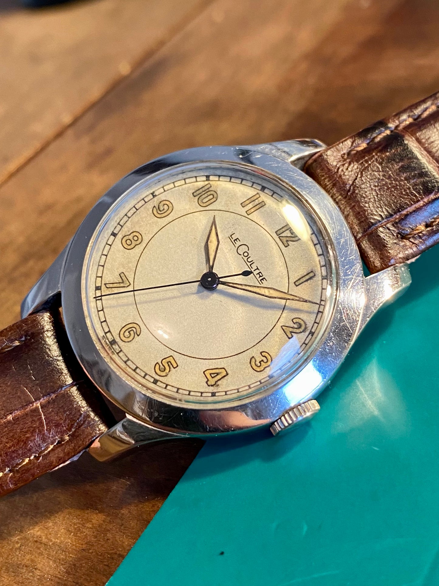 LeCoultre Militaire Montre Vintage Cal.450c Mécanique - Aiguilles Losange - 1940