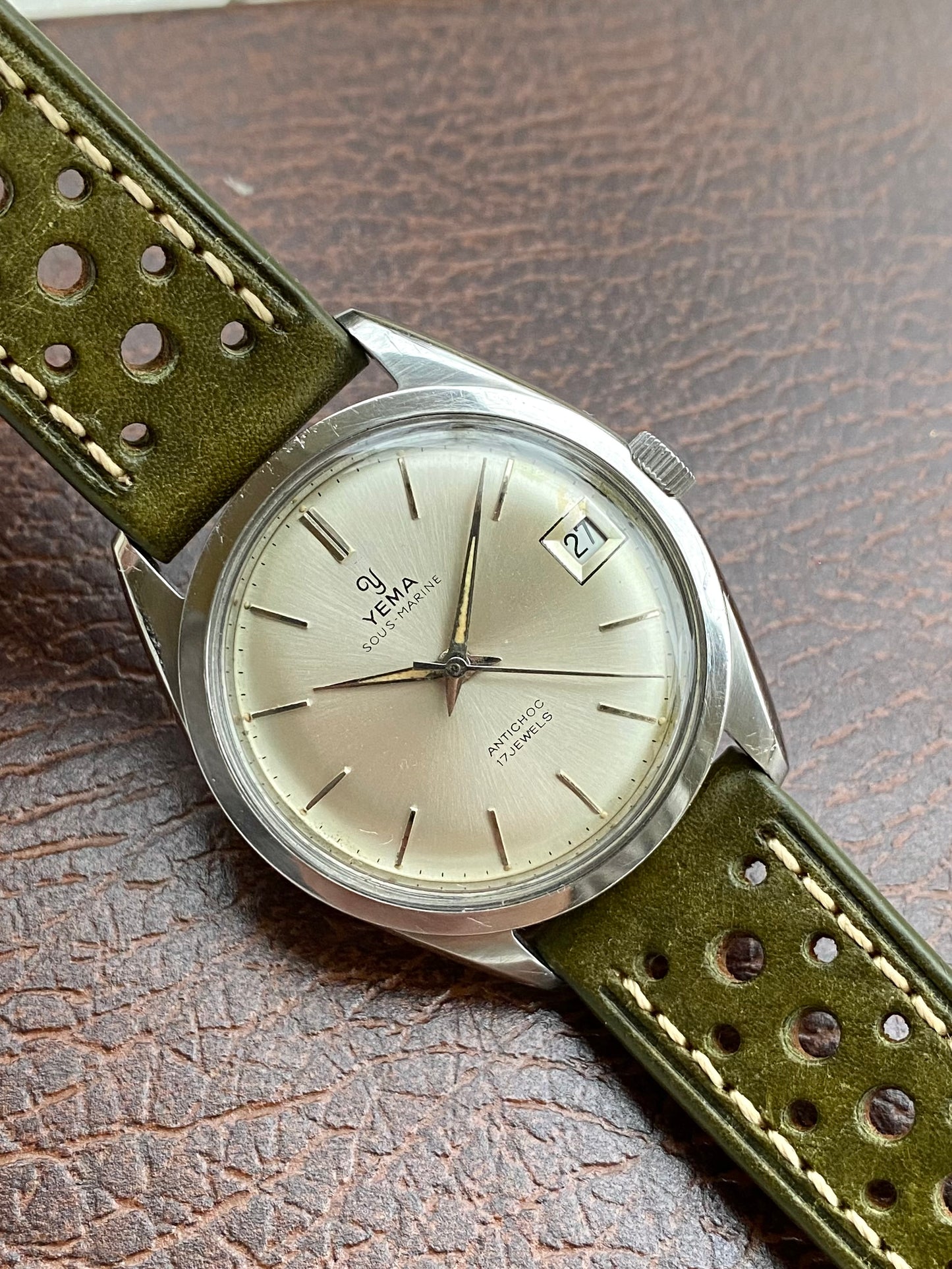 Yema Sous-Marine France Montre Vintage Mécanique en Acier -Jeambrun 26D - 1960