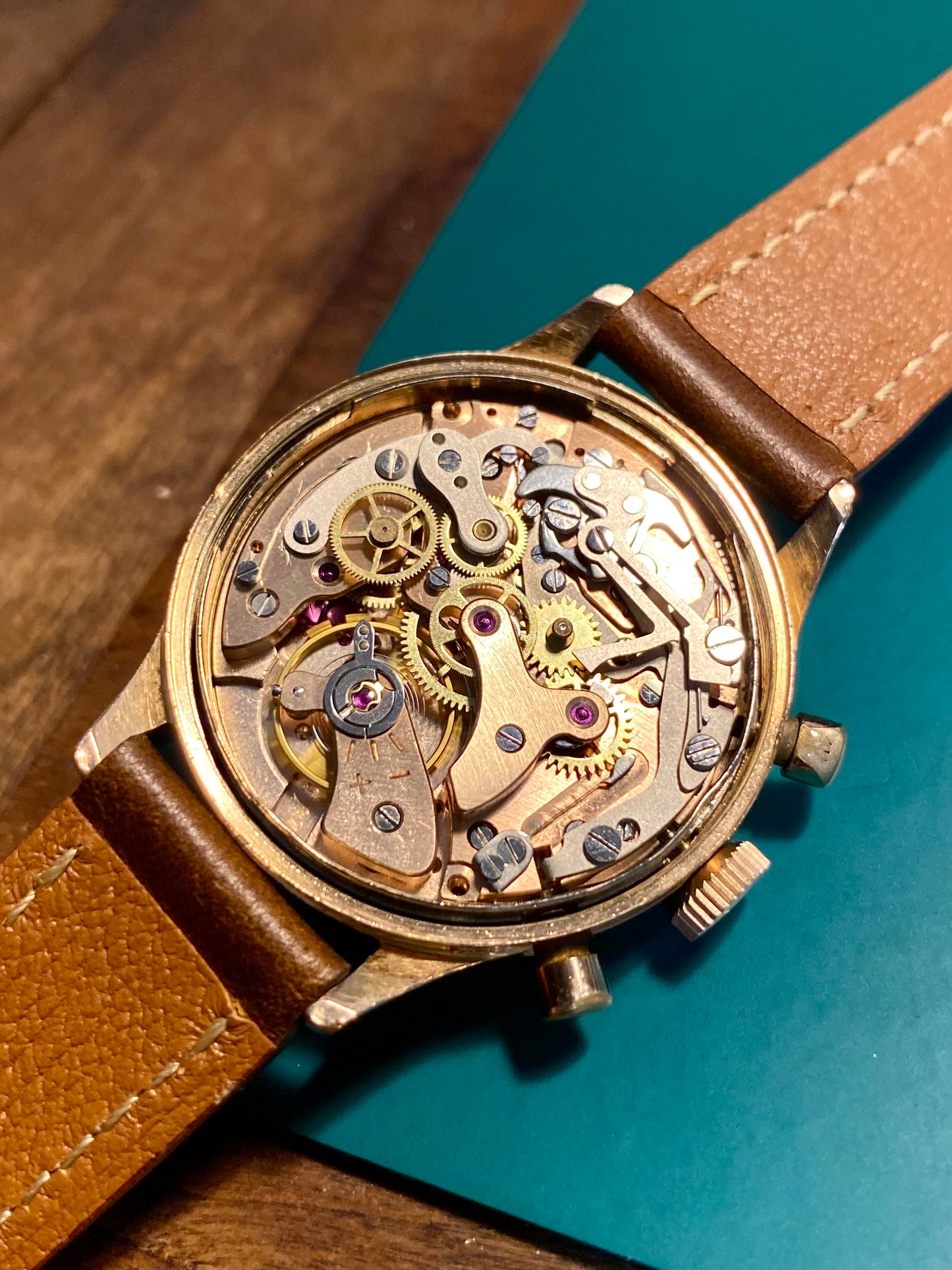 Elva Chronograph Landeron 187 Montre Vintage Mécanique 1960
