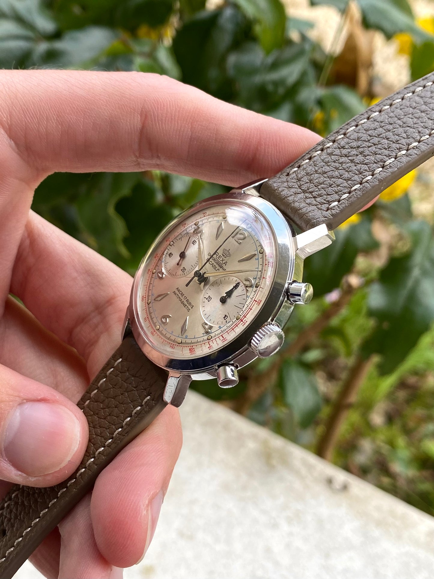 Rexa Chronographe Montre Française Vintage Landeron 248 Mécanique - 1960