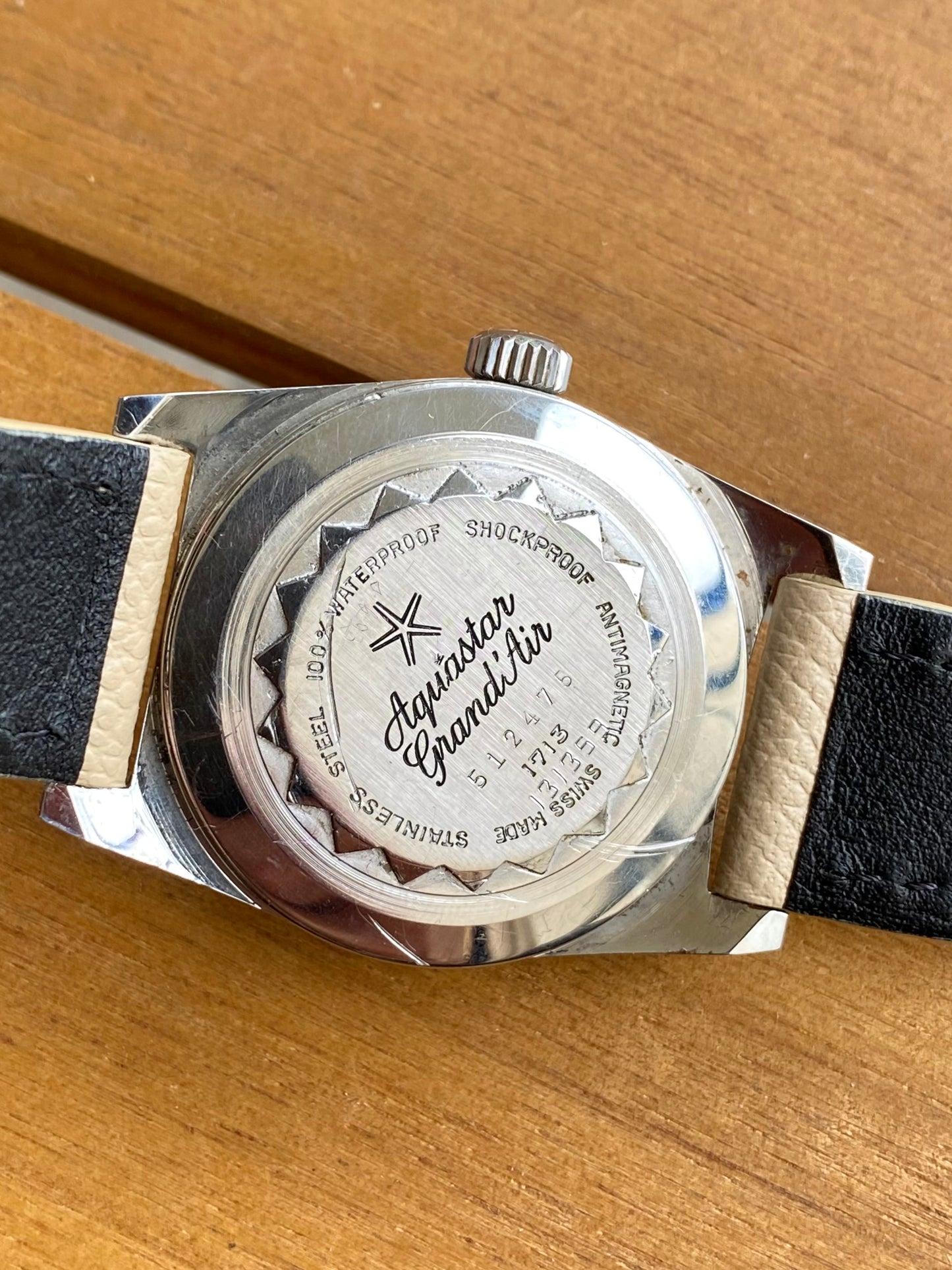 Aquastar Genève Grand Air 1713 Montre Vintage Automatique De Plongée Diver AS1712/13 - 1960