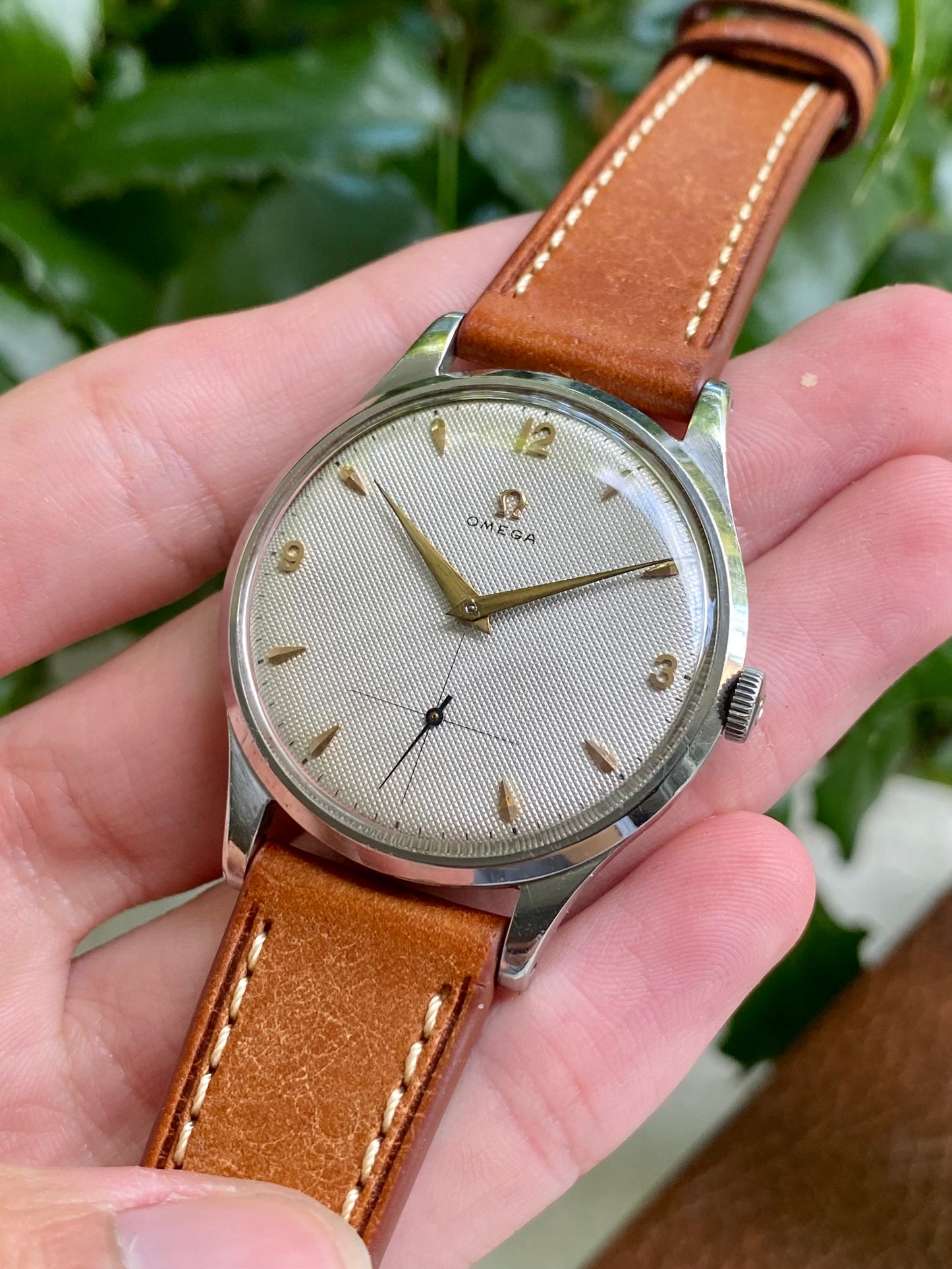 Omega Jumbo 37,8mm Cadran Nid d’Abeille "Honey Comb" Montre Vintage Mécanique Cal.265 Réf.2609-7 - 1951
