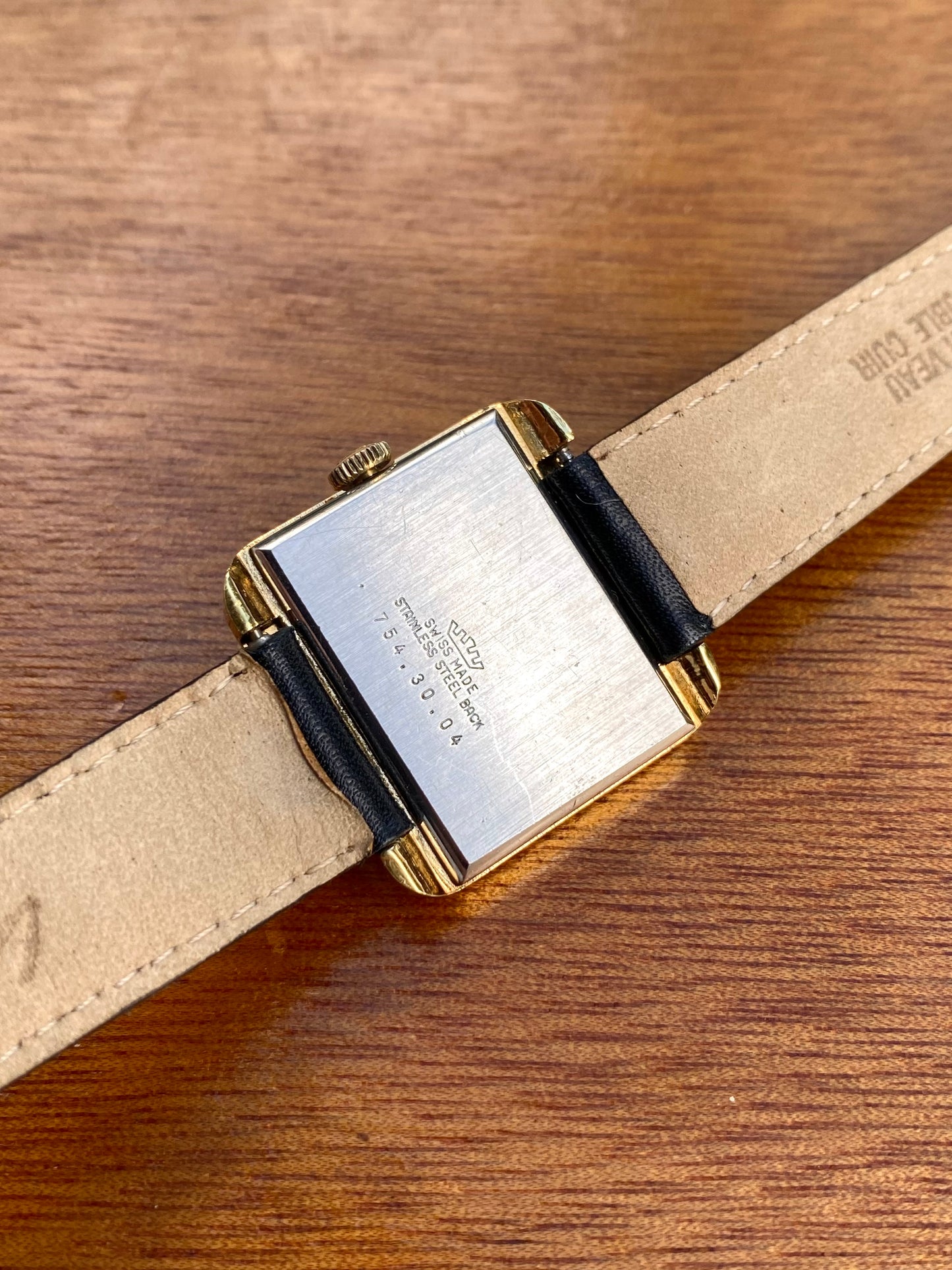 Elix - Fortis Montre Vintage Mécanique Plaqué Or - Carré - 1970