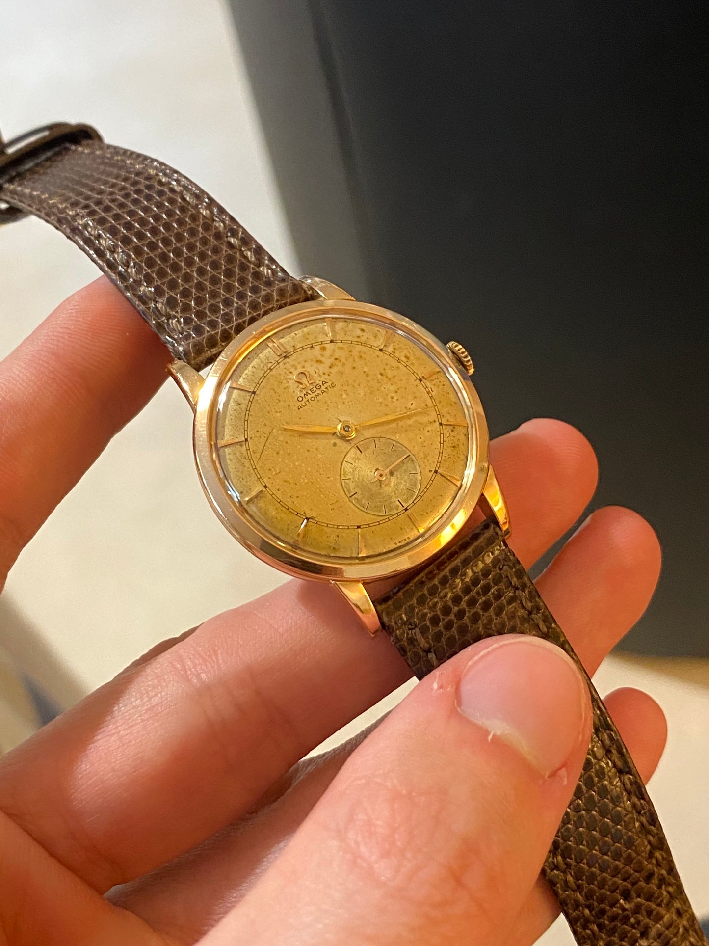 Omega Bumper Automatic Ref.2617 Or 18k 750/1000 - Montre Vintage Cal.332 - 1949