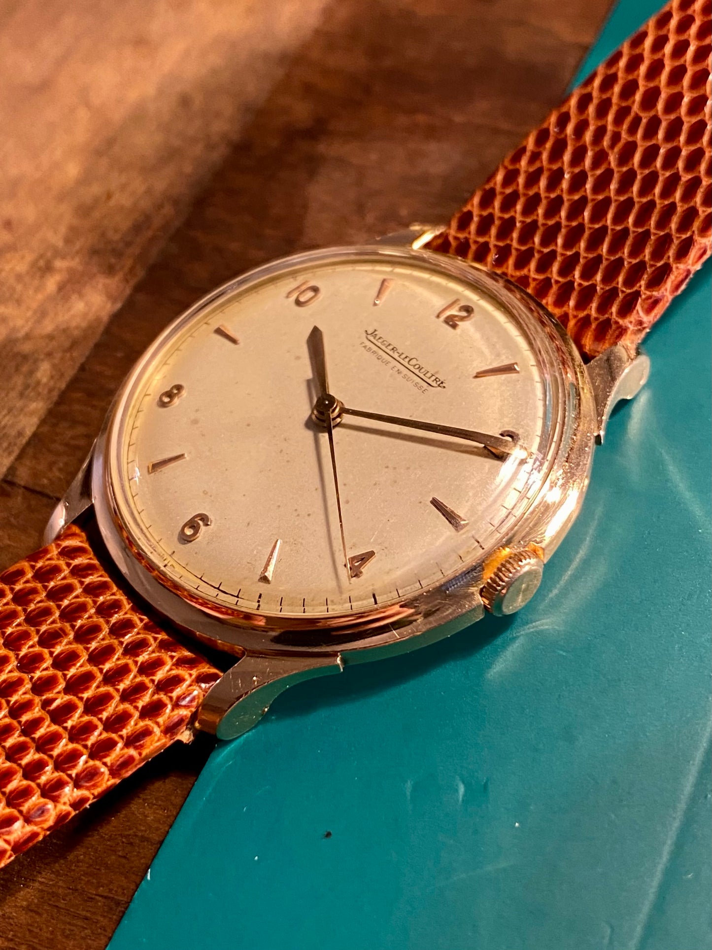 Jaeger-LeCoultre Fab. Suisse Or Jaune 18k 750/1000 Montre Vintage Mécanique Cal. P800/G 1950