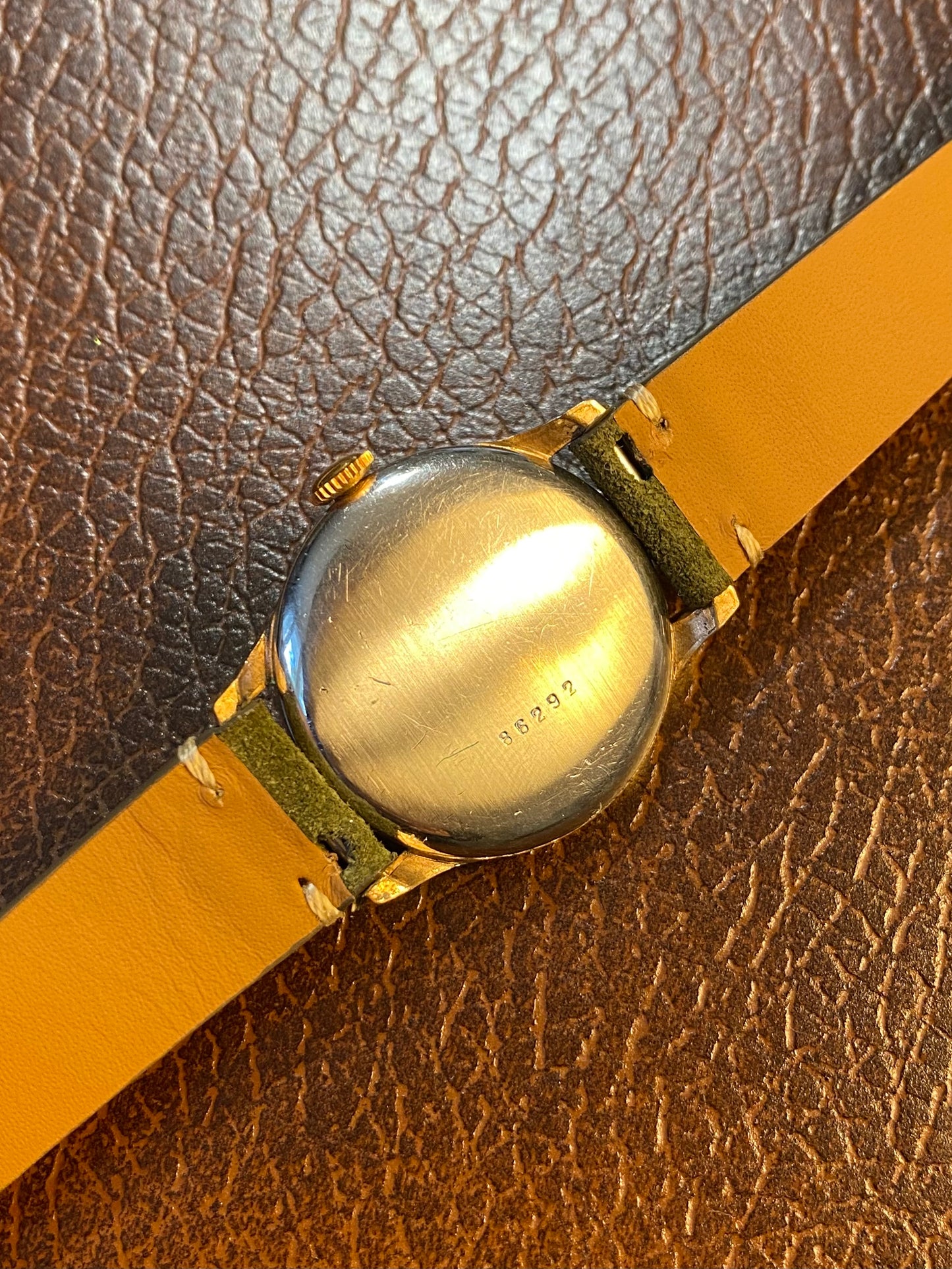 Glycine Bienne Genève Montre Vintage Mécanique Plaqué Or - Aiguilles Pontife - 1950