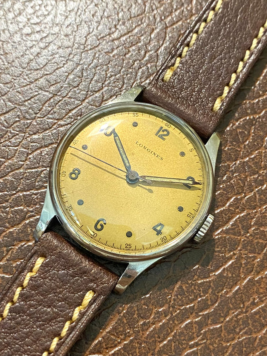 Longines 12.68n Montre Vintage Mécanique Acier - Ref.23287 - 1947 + Boîte & Boucle