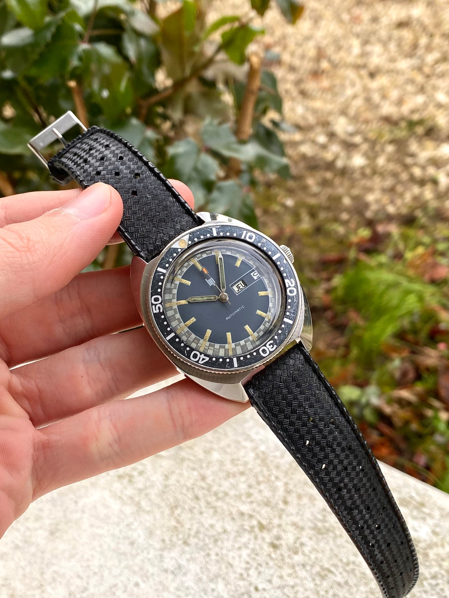 LIP Diver Automatic Jour/Date 41mm Oversize Montre Vintage de Plongée 1960
